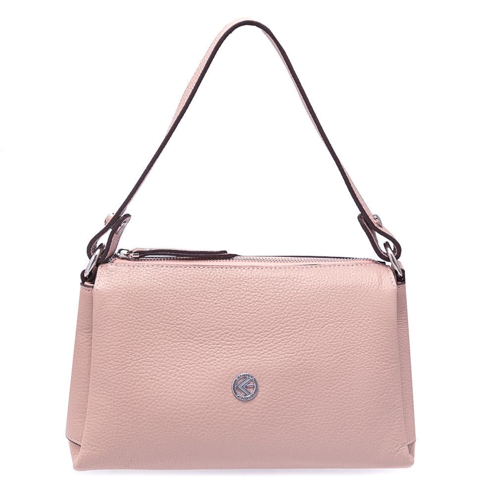 Kadın Pudra Hakiki Deri Omuz Çantası