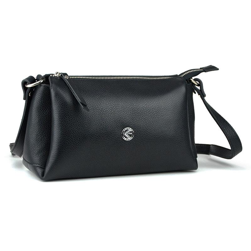 Kadın Siyah Hakiki Deri Omuz Çantası