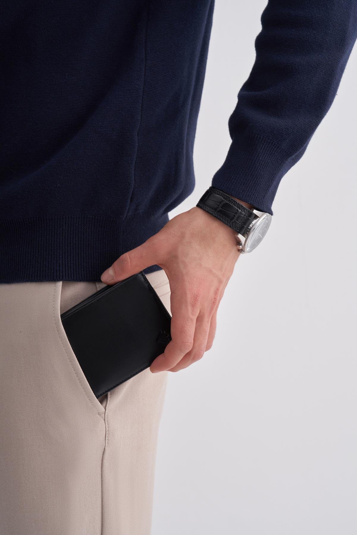 Erkek Siyah Deri Cüzdan 1070