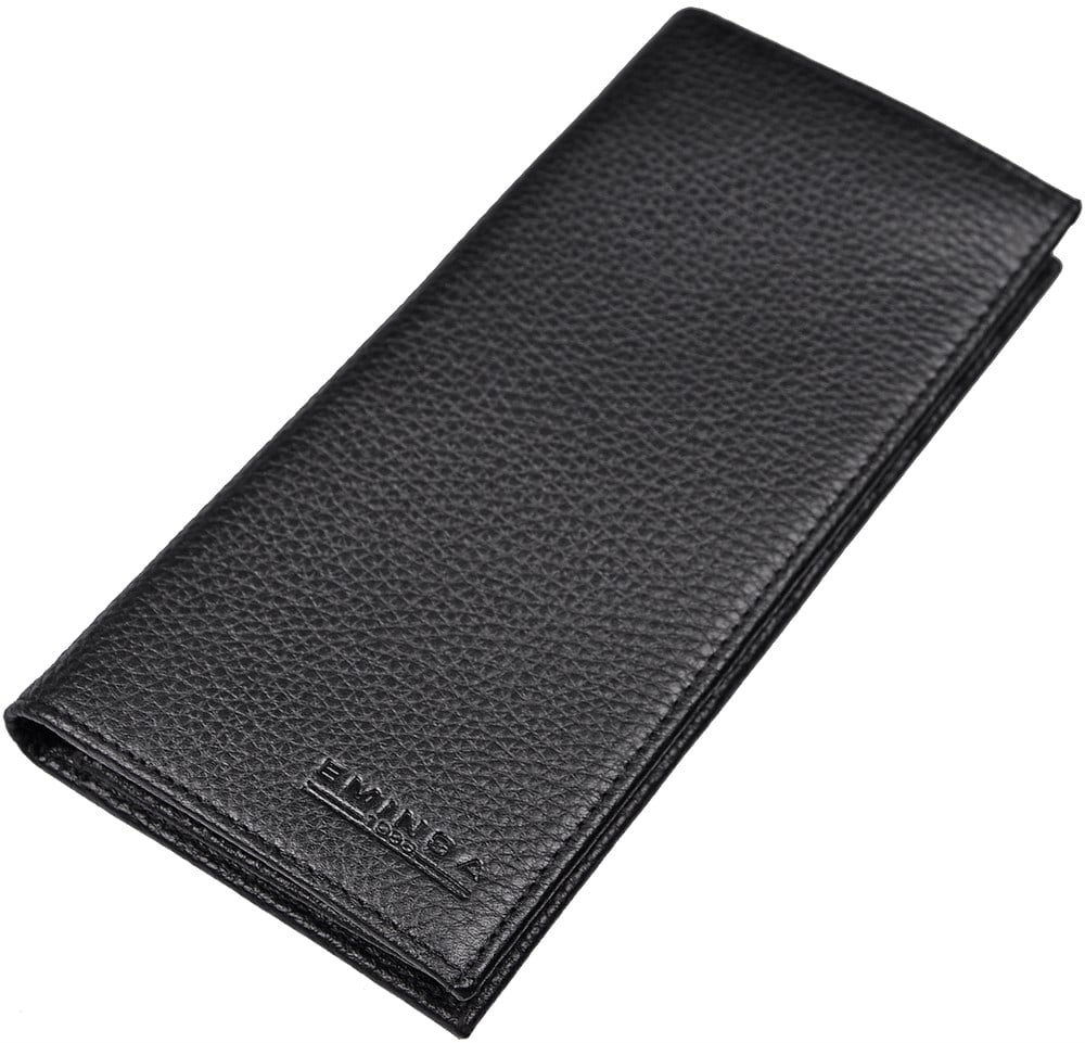 Dikey Siyah Deri Cüzdan