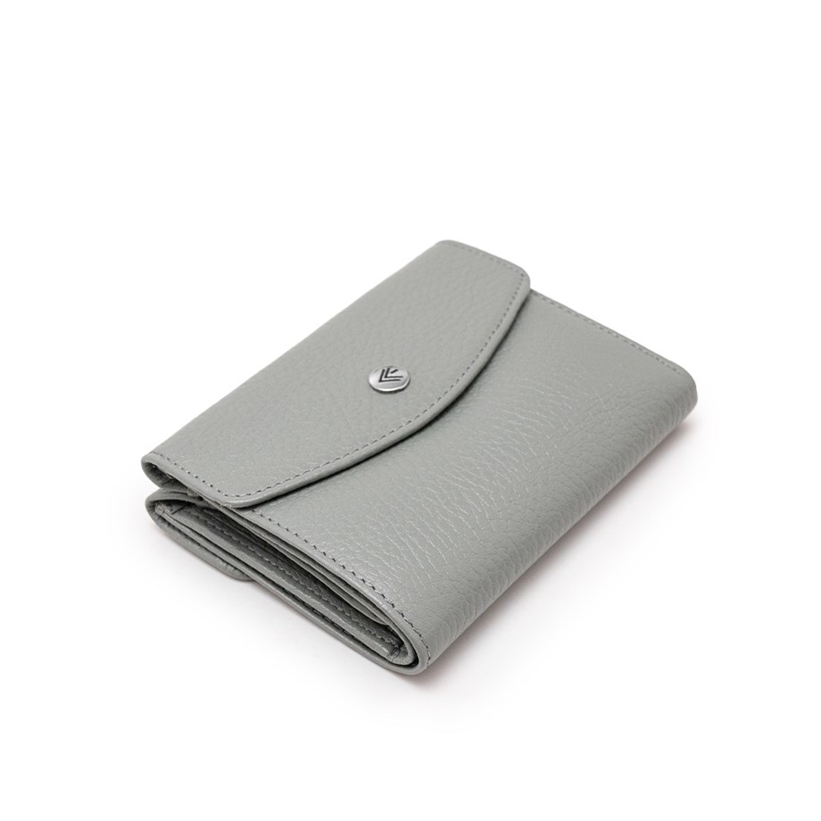 Gri Renk Mini Deri Cüzdan