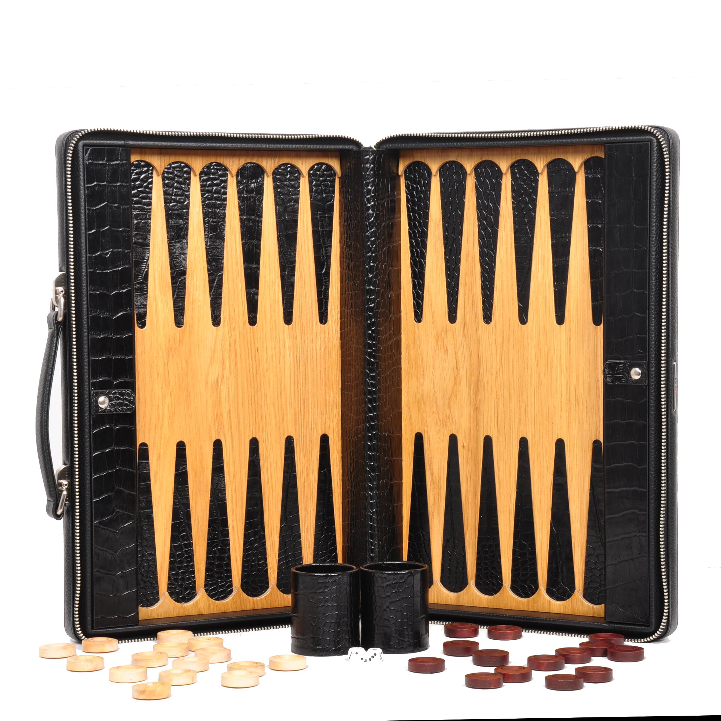 Lüks Hakiki Deri Kaplama Tavla Takımı 6182