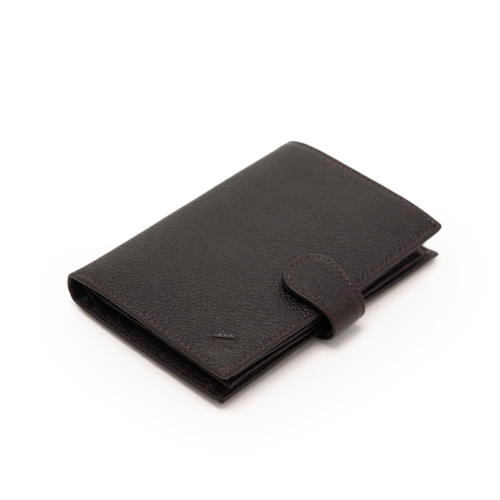 Erkek Kahverengi Deri Dikey Cüzdan