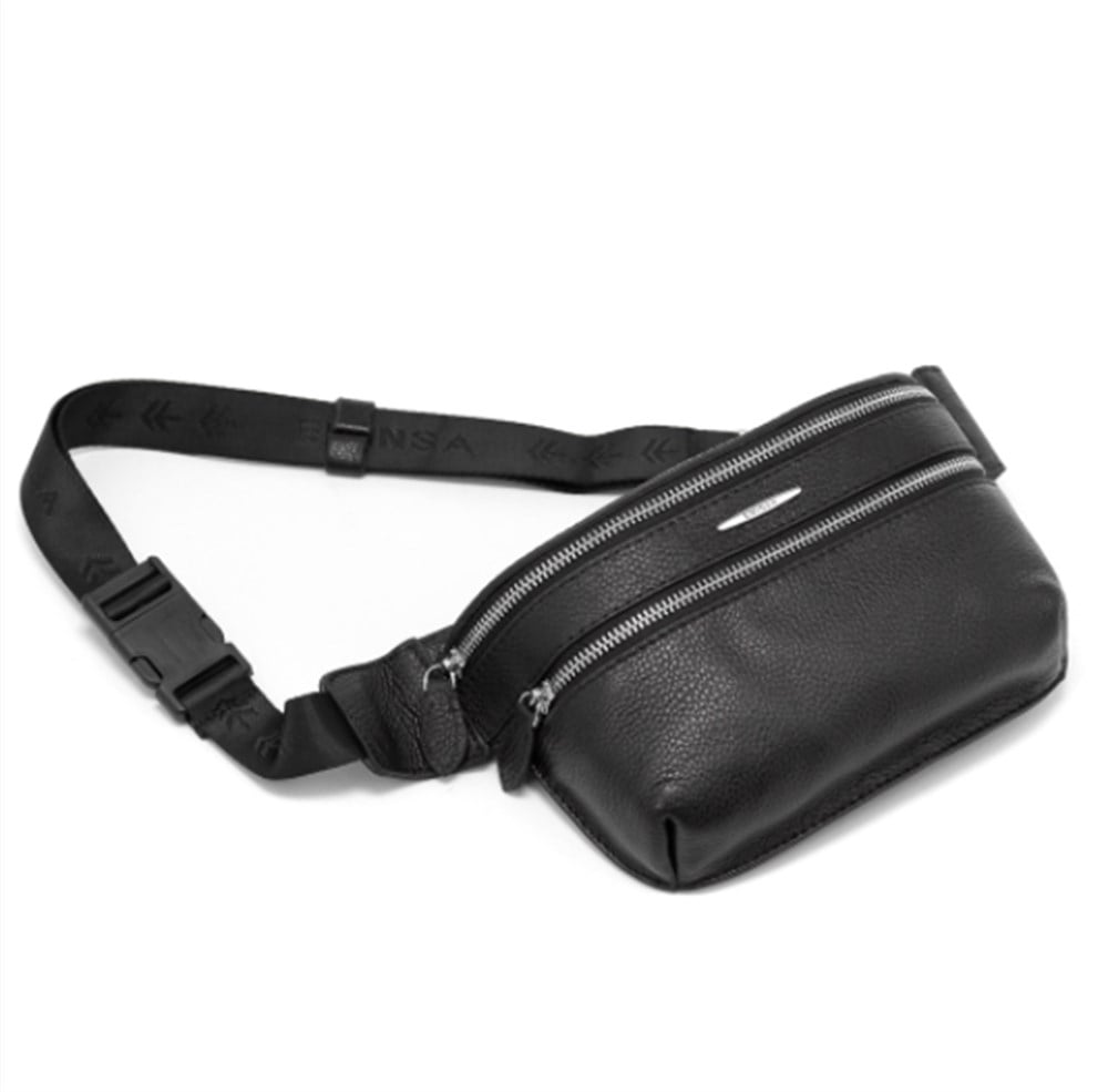 Siyah Deri Çapraz Omuz Çantası