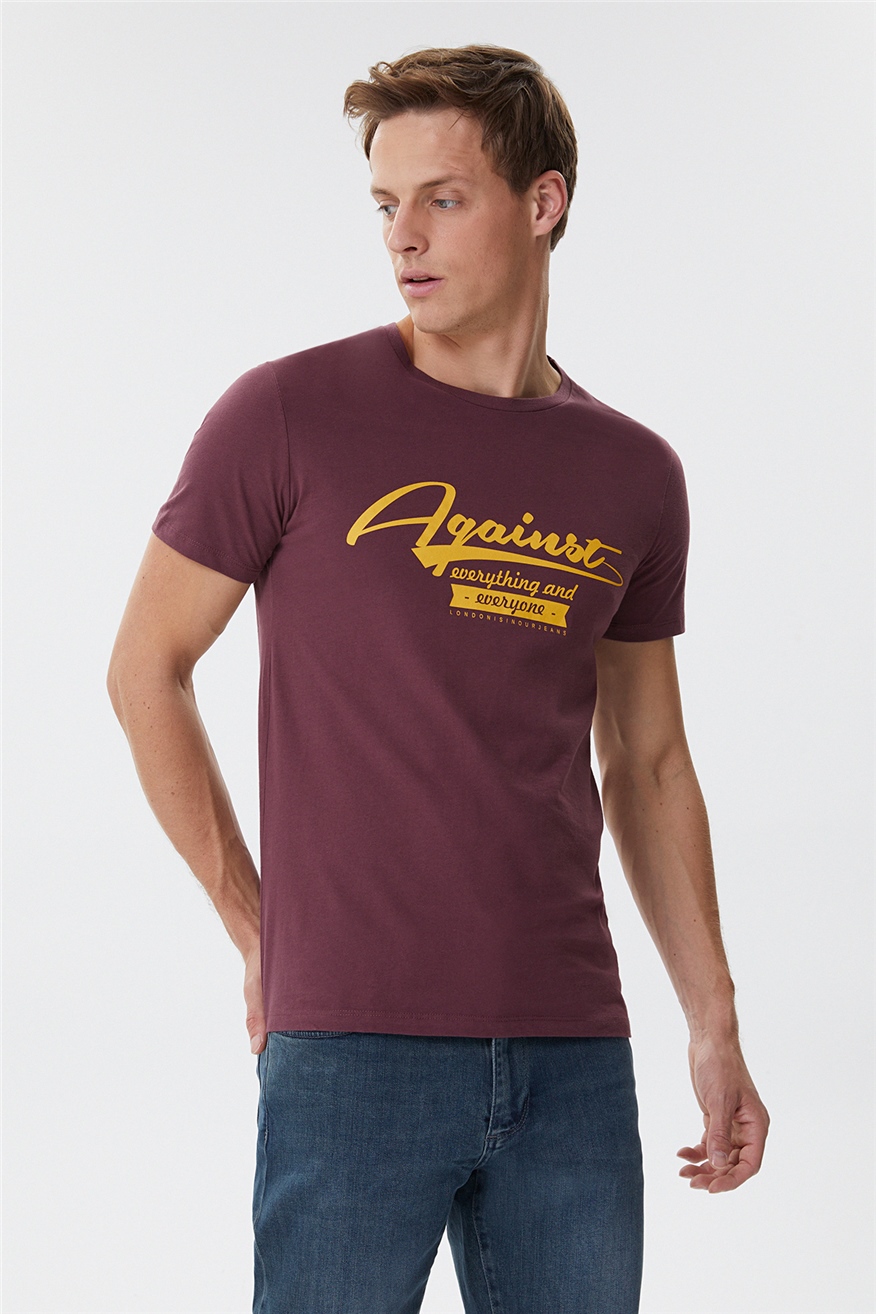 AGAINST ERKEK O YAKA T-SHIRT