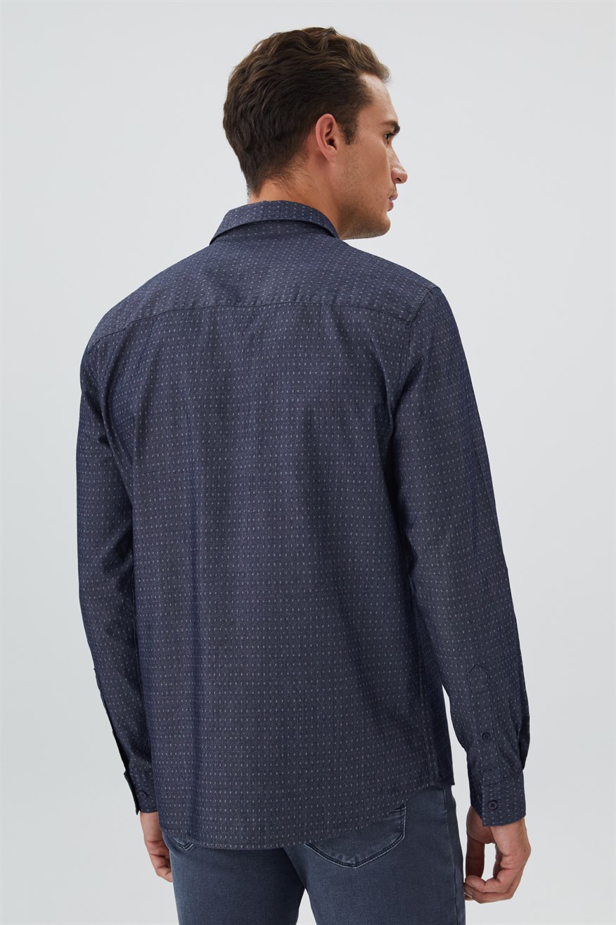 Albert Erkek %100 Pamuk Jean Gömlek Denim
