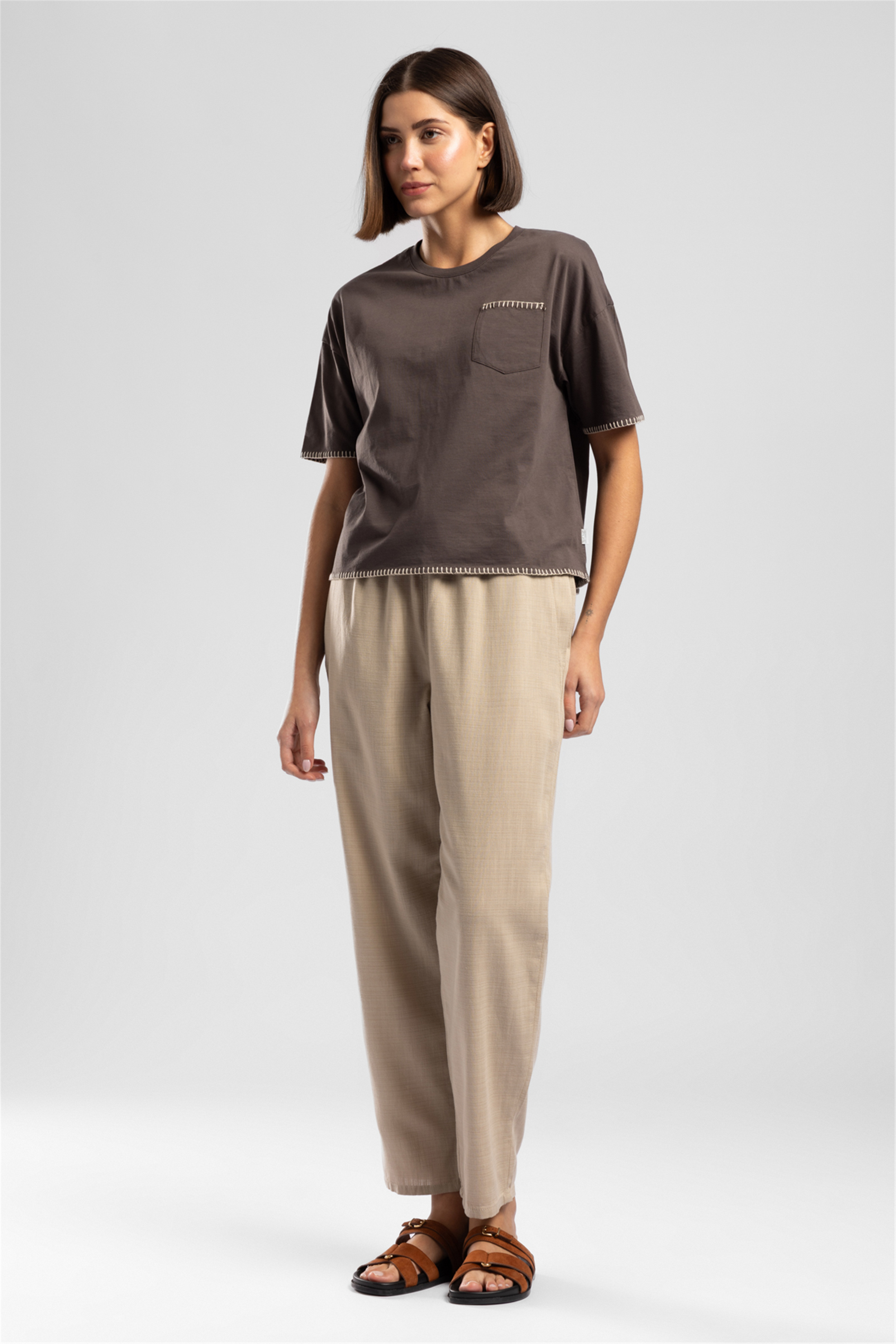 ALBERTA KADIN DOKUMA PANTOLON