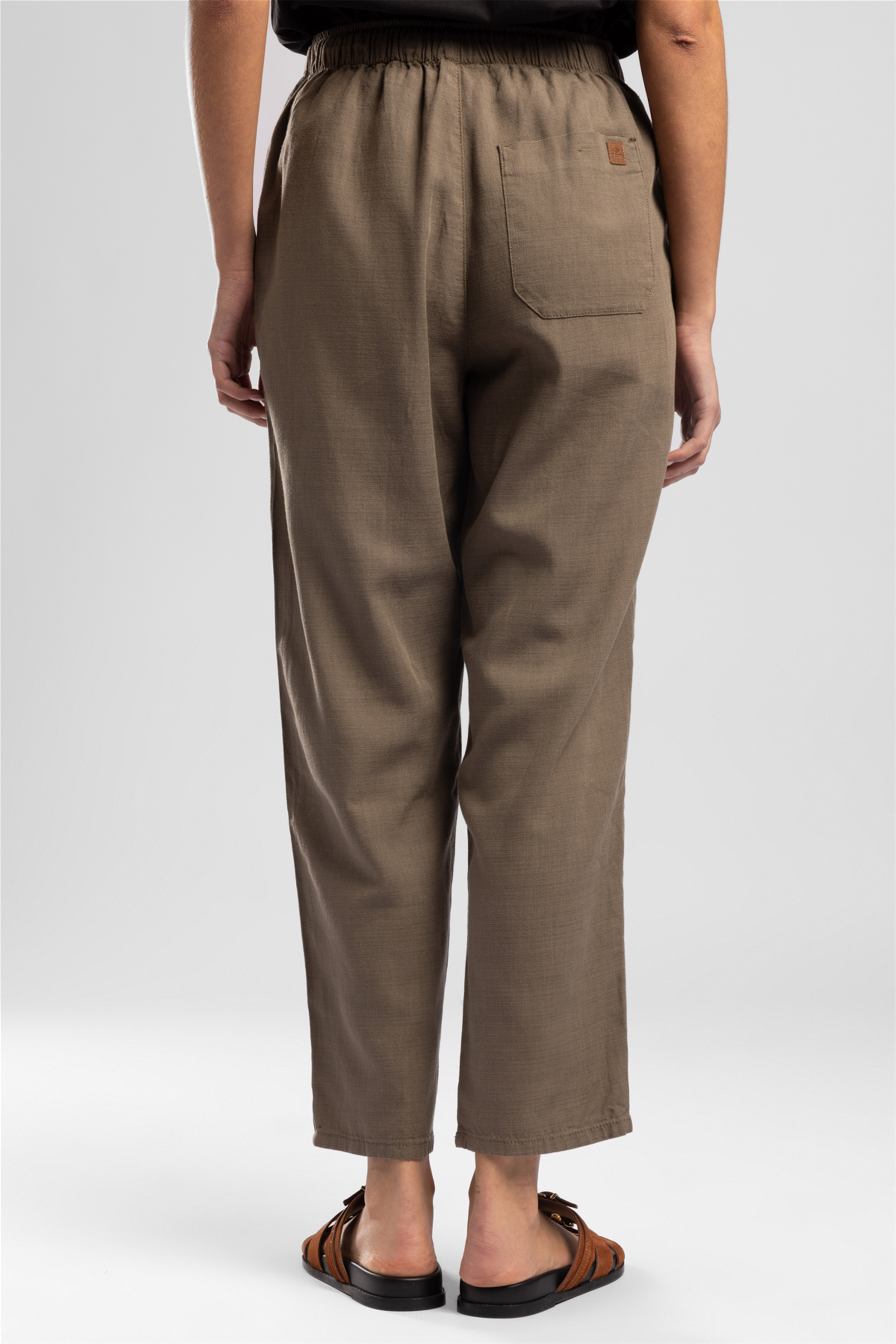 Alberta Kadın Tapered Fit Pamuklu Pantolon Vizon