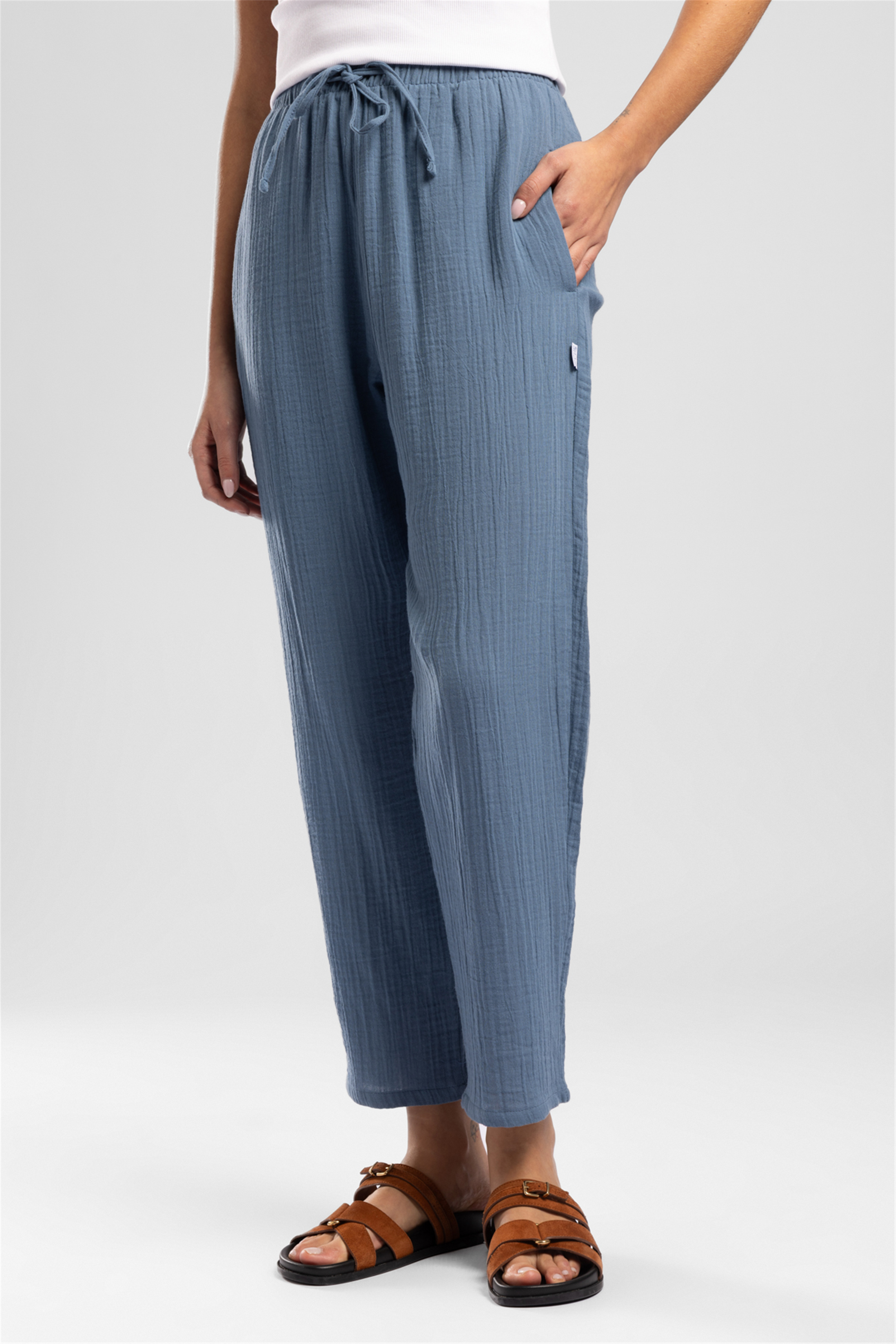 Alberty Kadın Regular Fit Pamuklu Pantolon İndigo