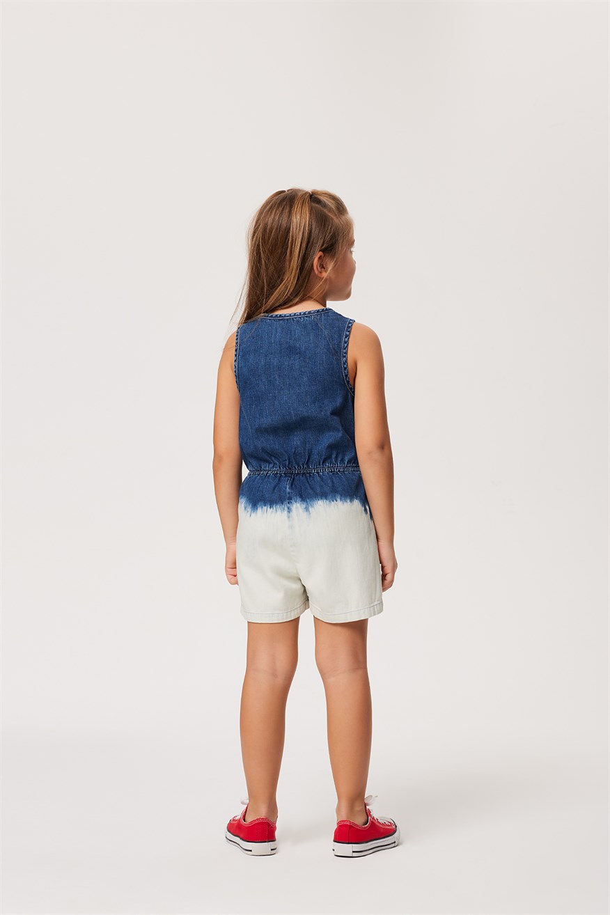 Alexis Kız Çocuk %100 Pamuk Tulum Mid Blue