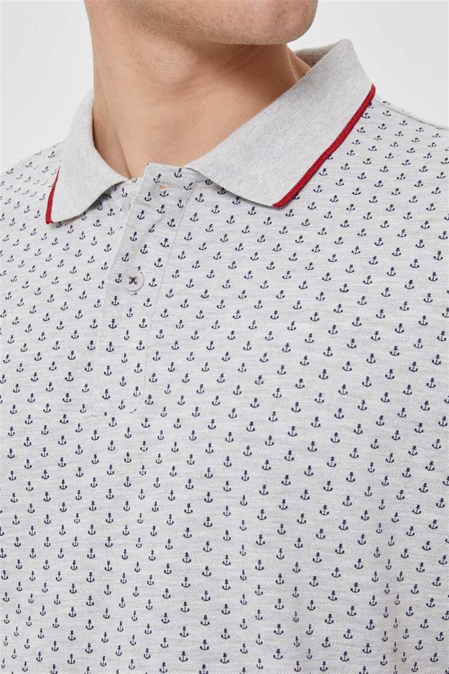 Andy Erkek Polo Yaka T-Shirt Gri Melanj