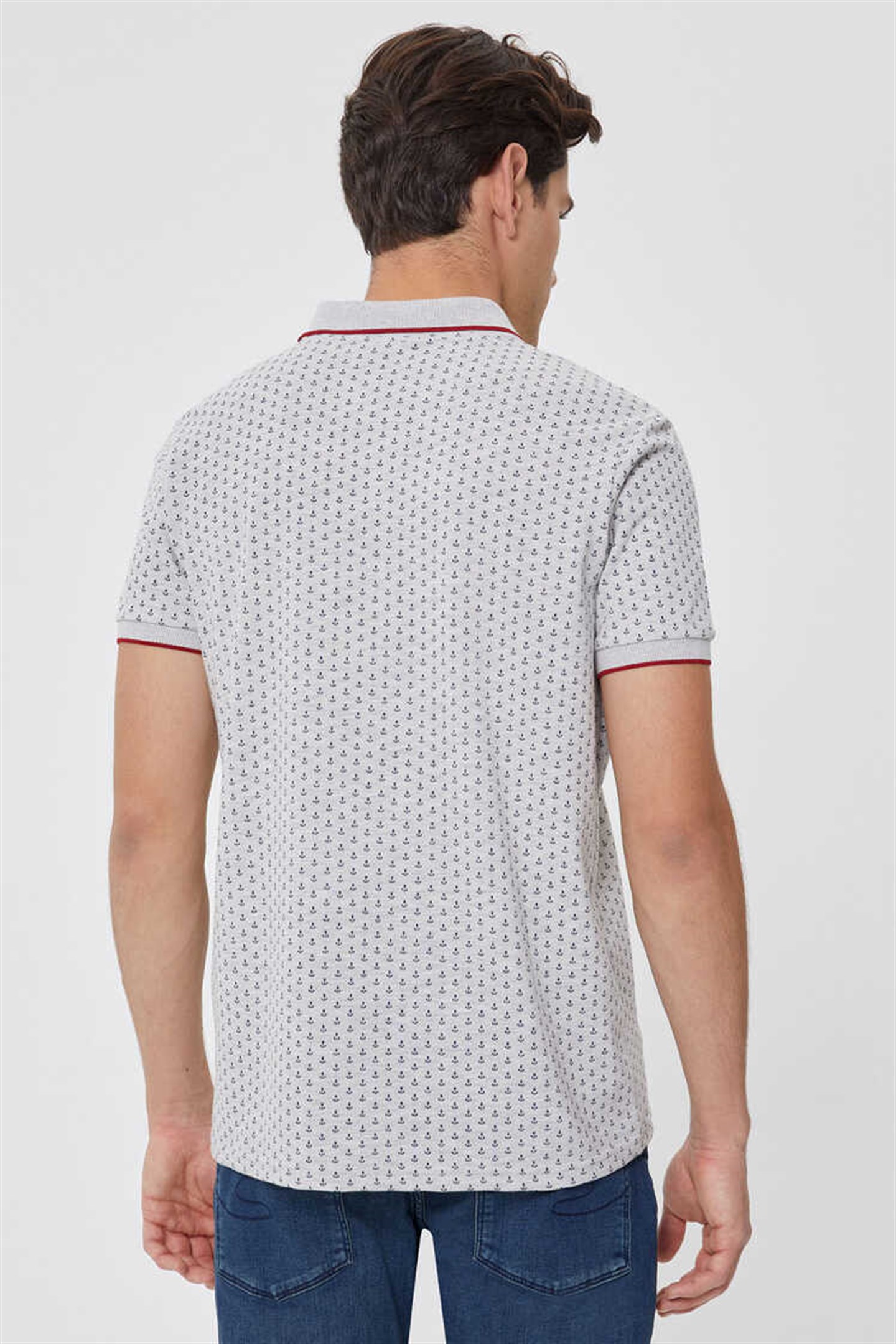 Andy Erkek Polo Yaka T-Shirt Gri Melanj