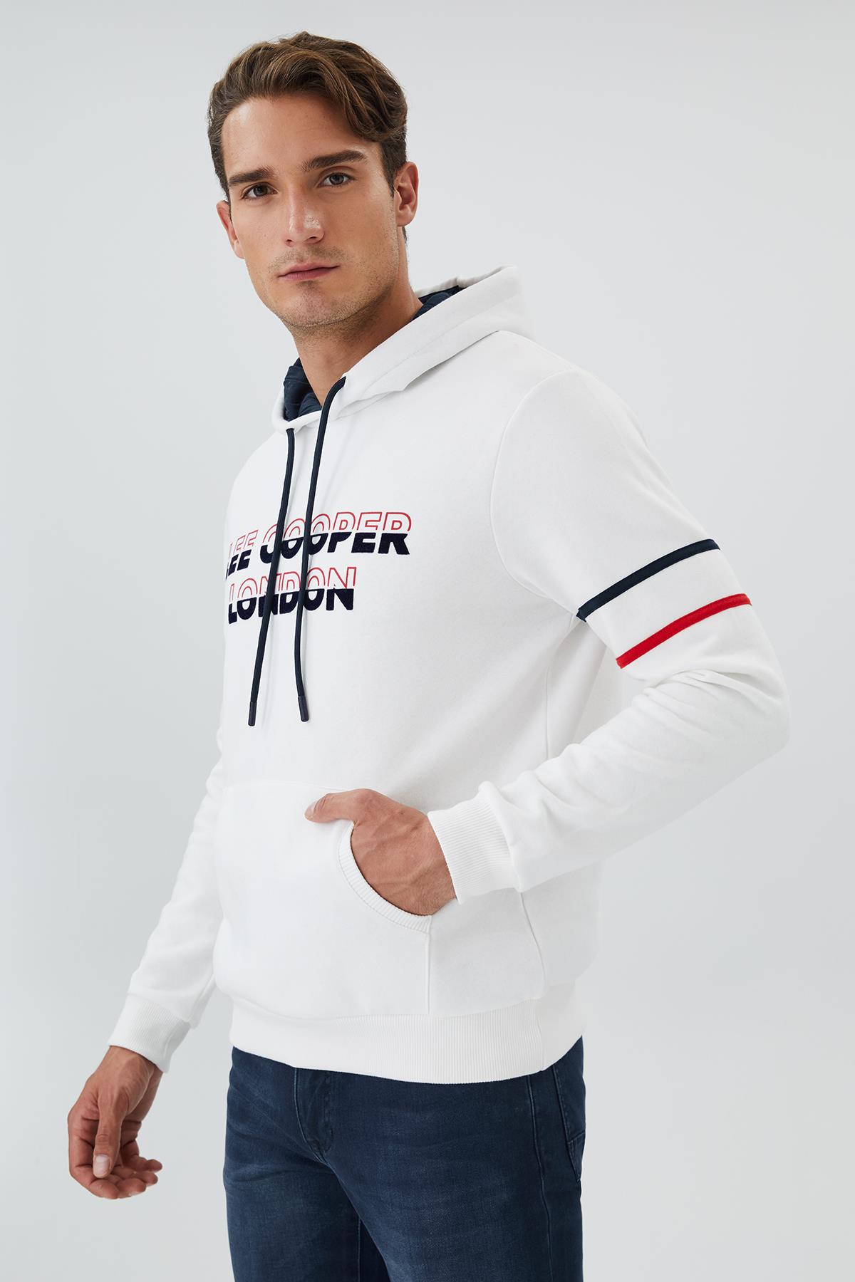 Athel Erkek Sweatshırt Beyaz 