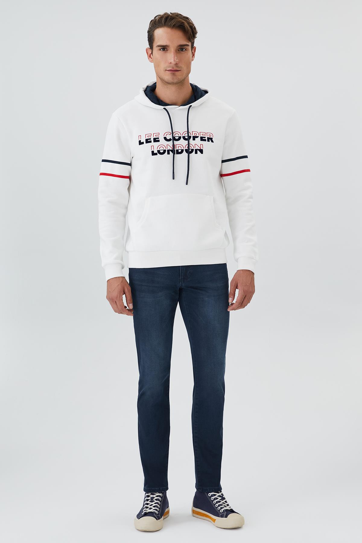 Athel Erkek Sweatshırt Beyaz 