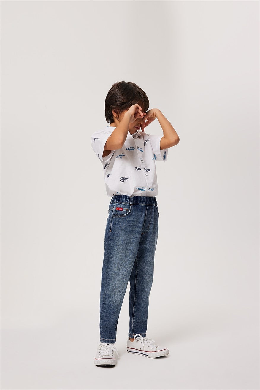 Ballon Erkek Çocuk Jean Pantolon Mıd Blue