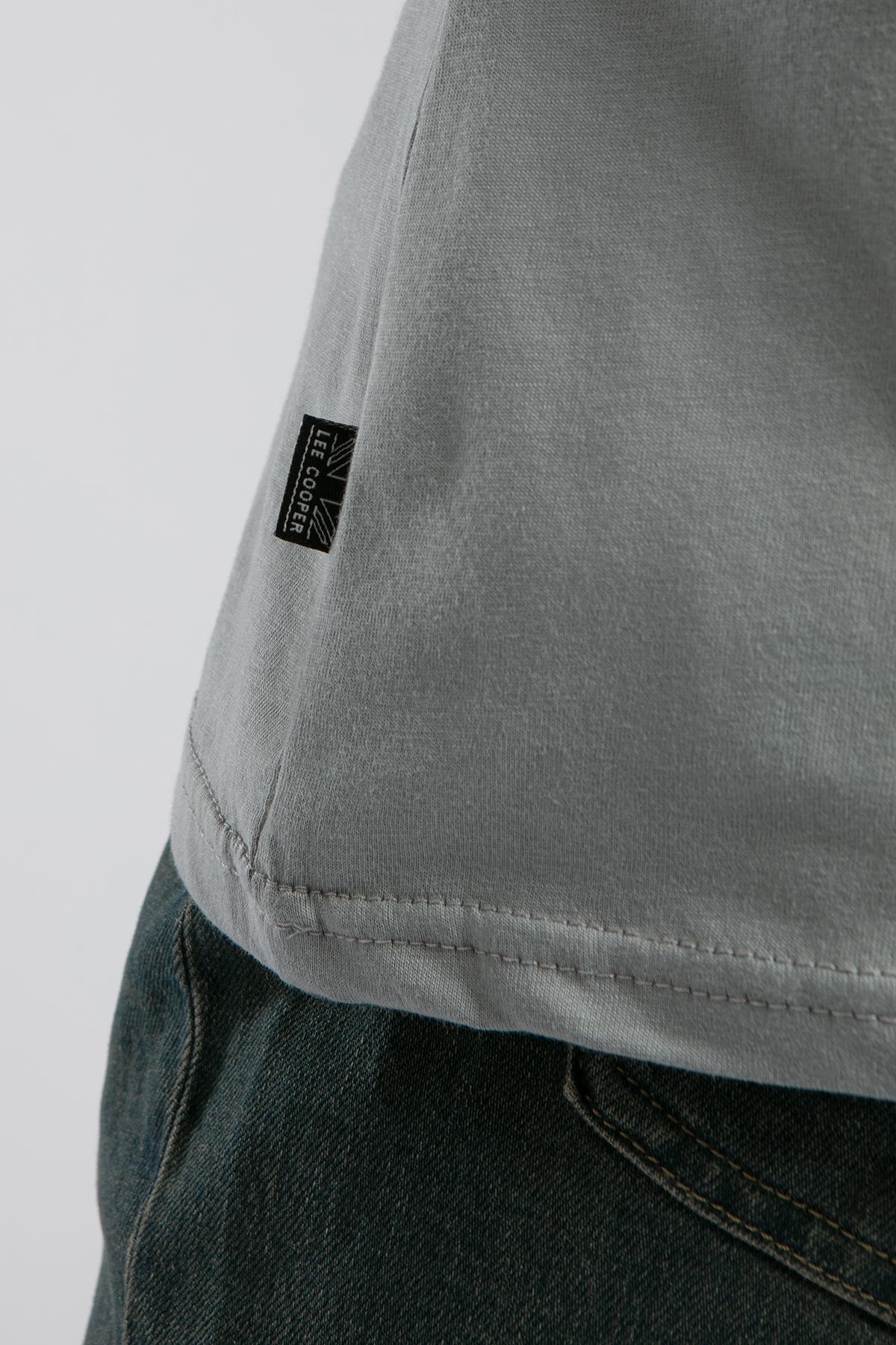 Baselo Erkek %100 Pamuk O Yaka T-Shirt Gri