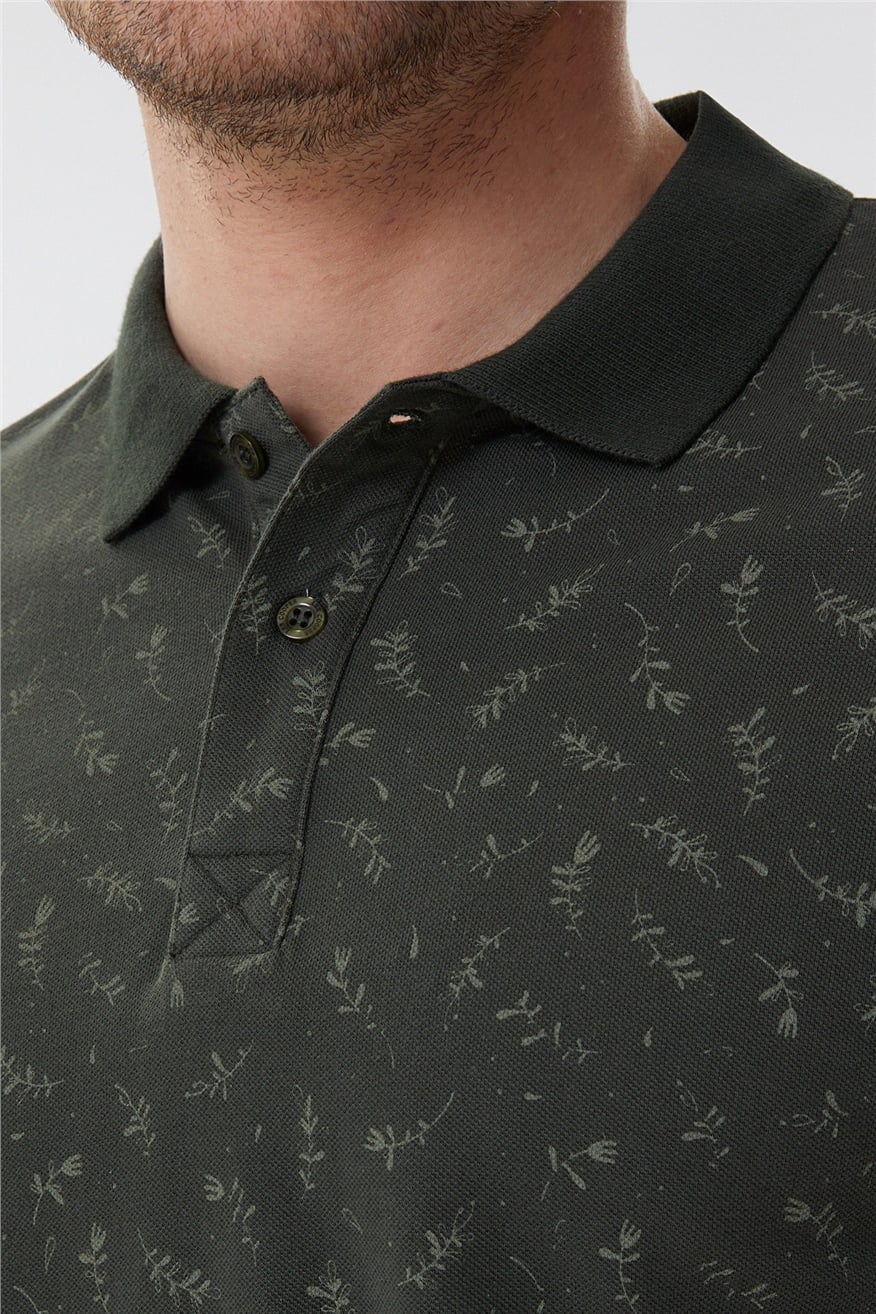 Bernard Erkek %100 Pamuk Polo Yaka T-Shirt Olive