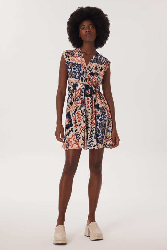 Bessıe Kadın Dokuma Elbise Renkli