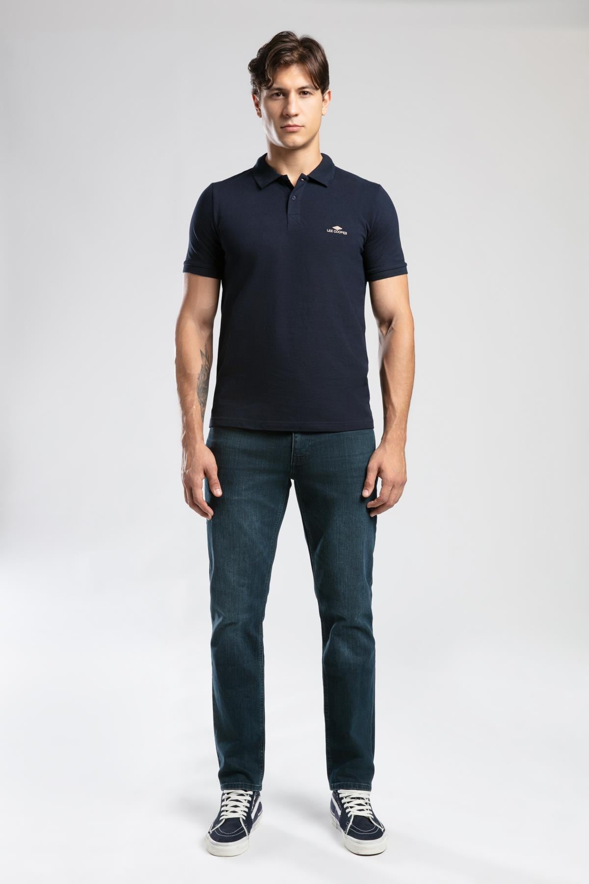 Big Twins Erkek %100 Pamuk Polo Yaka T-Shirt Lacivert
