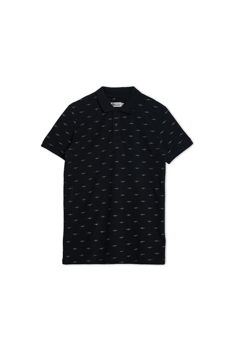 Bobby  Erkek Polo Yaka T-Shırt Siyah