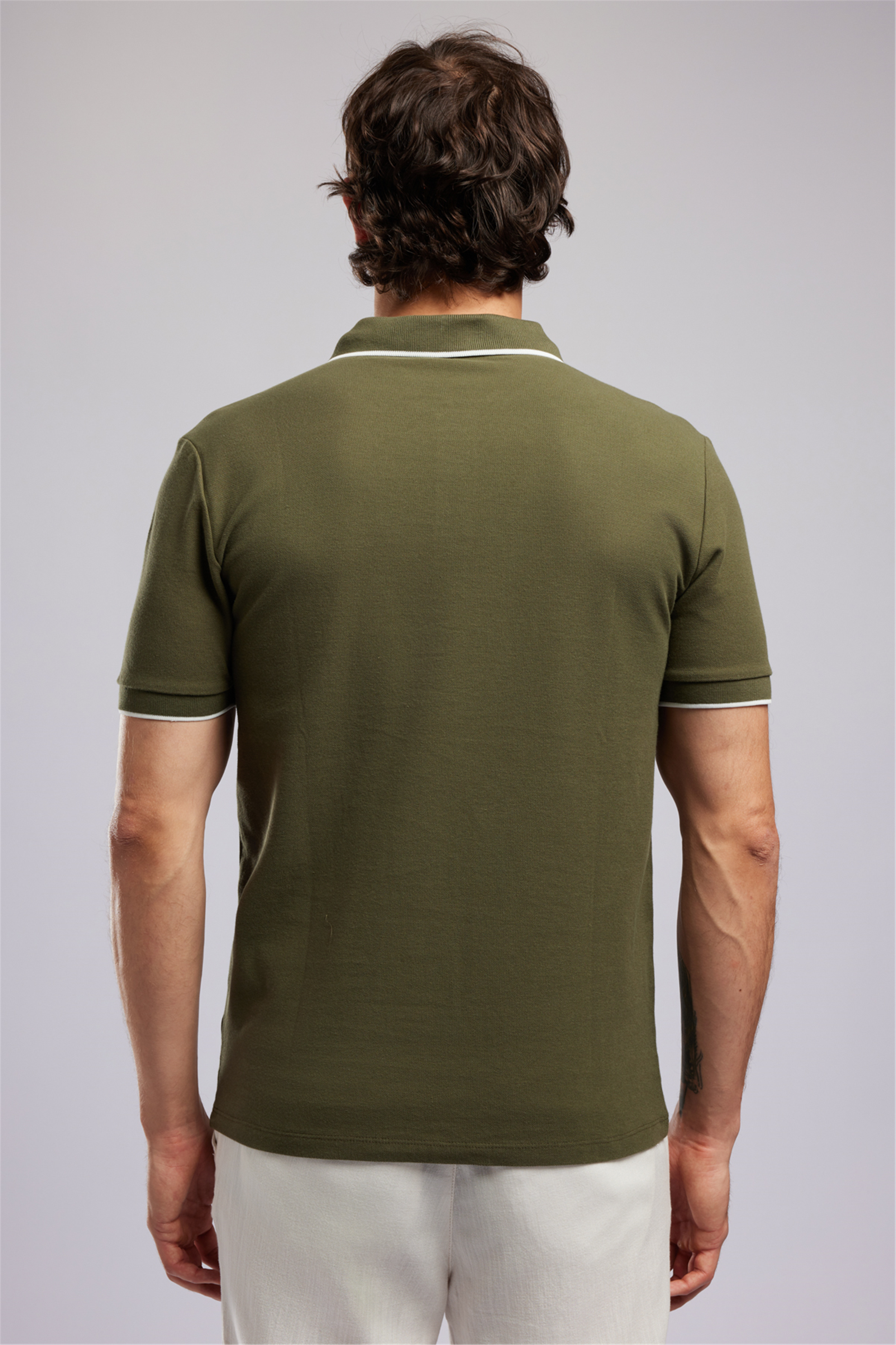 BRAT Erkek Regular Fit Basic Polo Yaka T-Shirt Yeşil