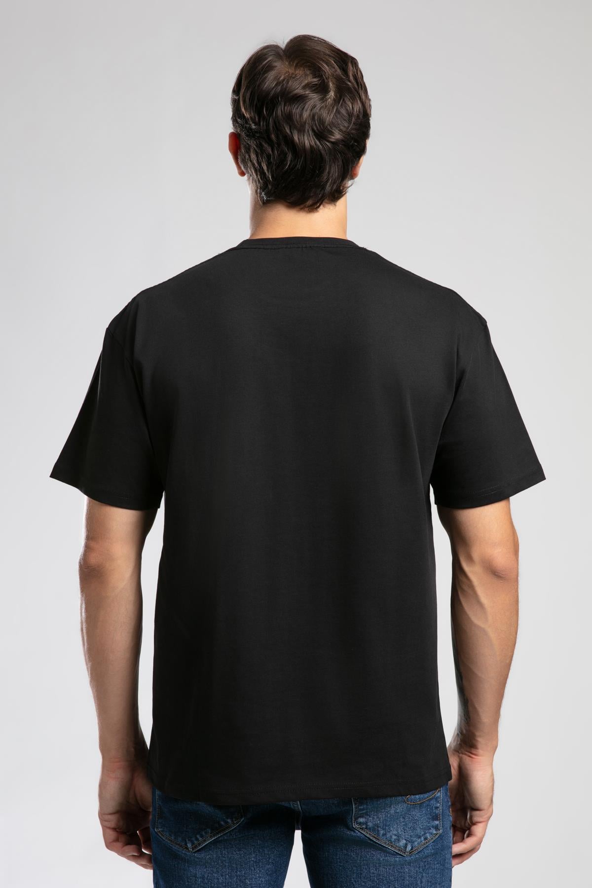 West Erkek O Yaka T-Shirt Siyah