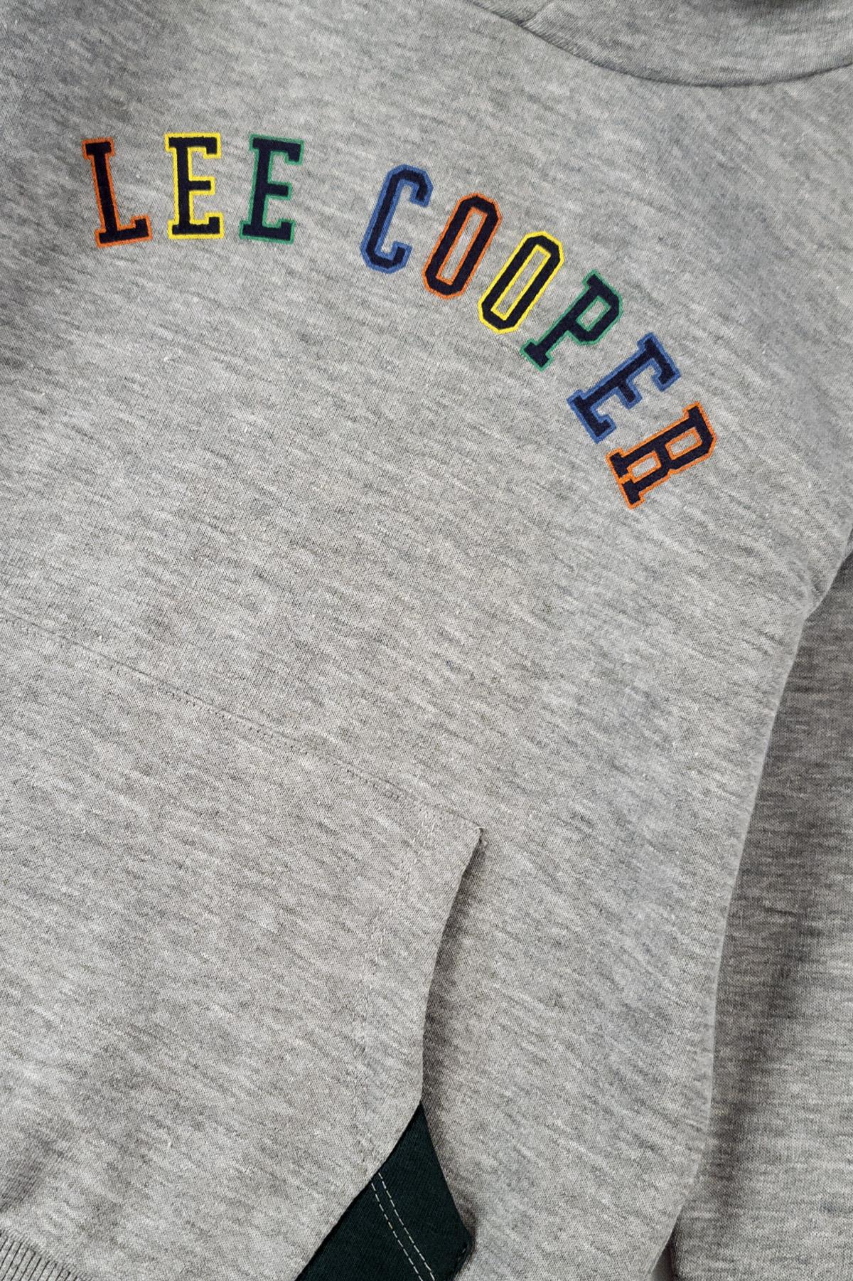 Brian Erkek Çocuk Kapüşonlu Sweatshirt Gri Melanj