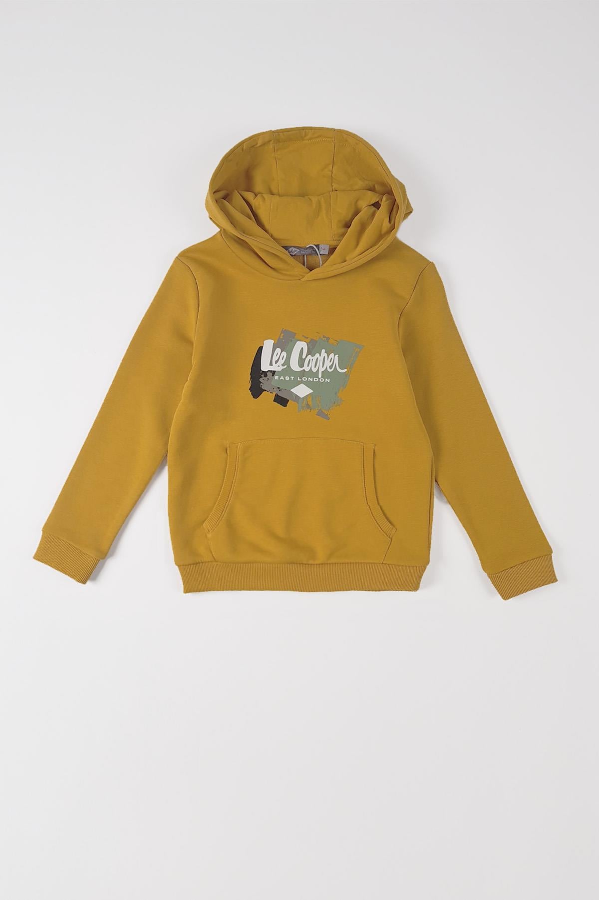Brush Erkek Çocuk Kapüşonlu Sweatshirt Hardal