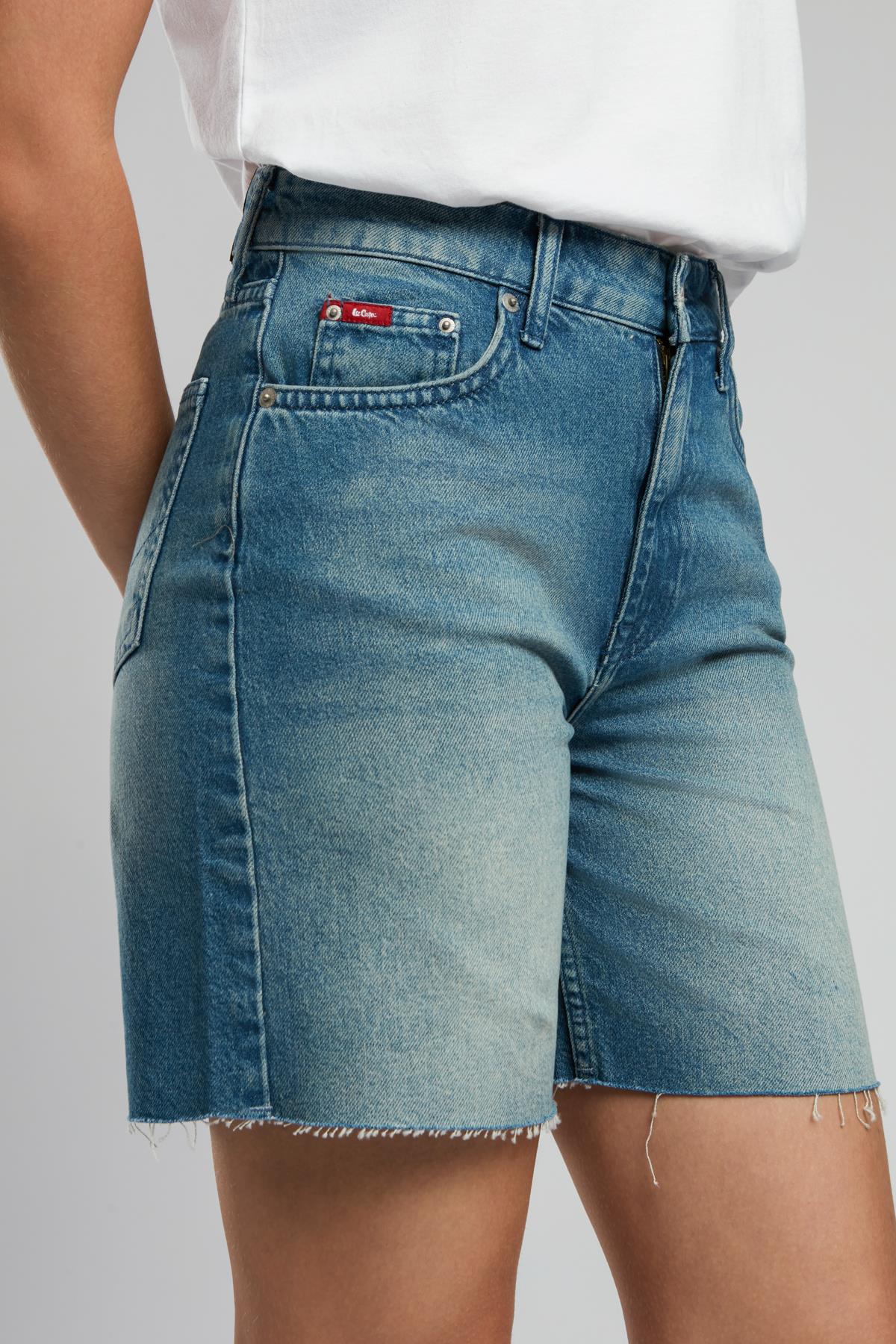 Bund 1 Kadın %100 Pamuk Jean Şort Denim