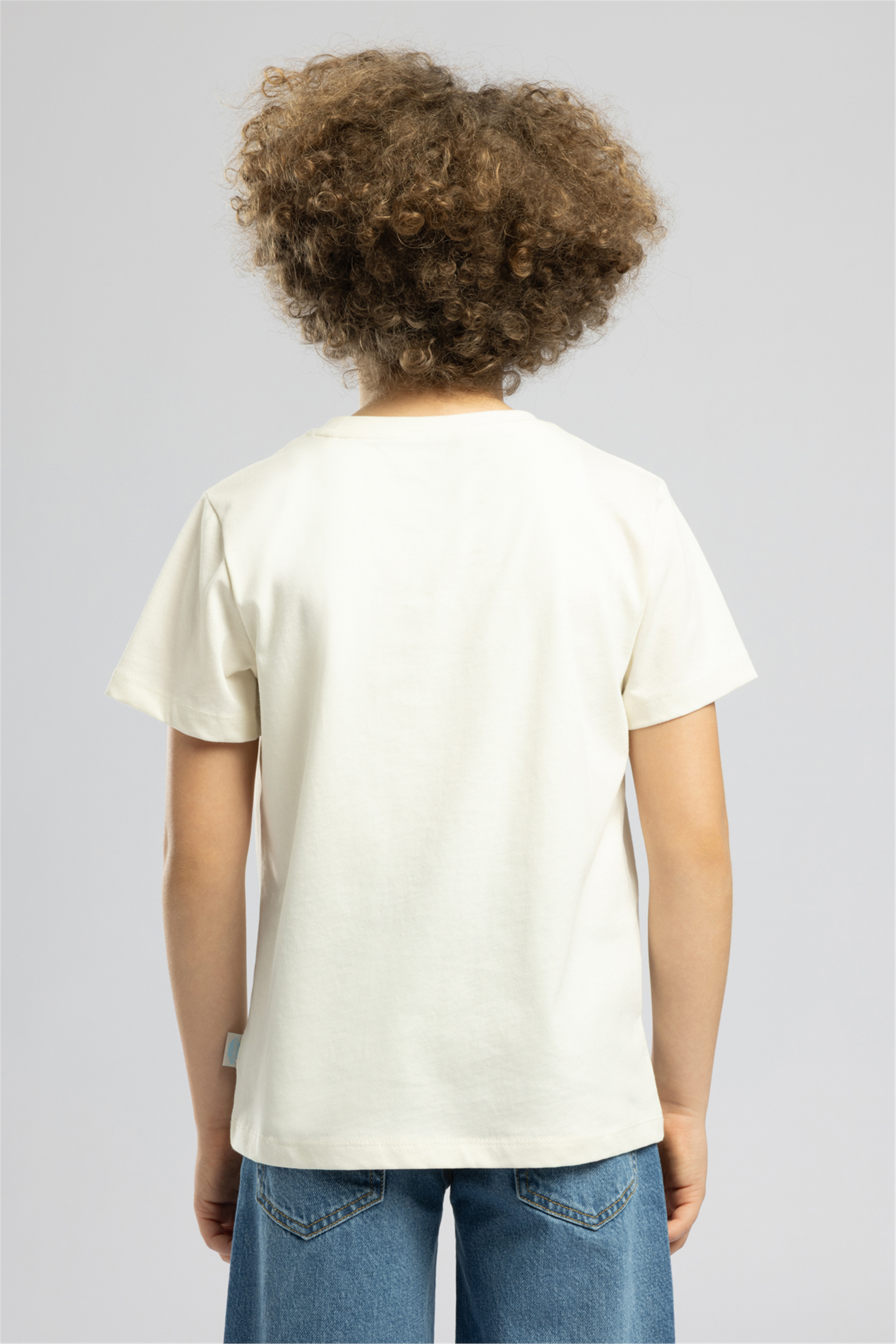 Carde Erkek Çocuk Baskılı Bisiklet Yaka T-Shirt Beyaz
