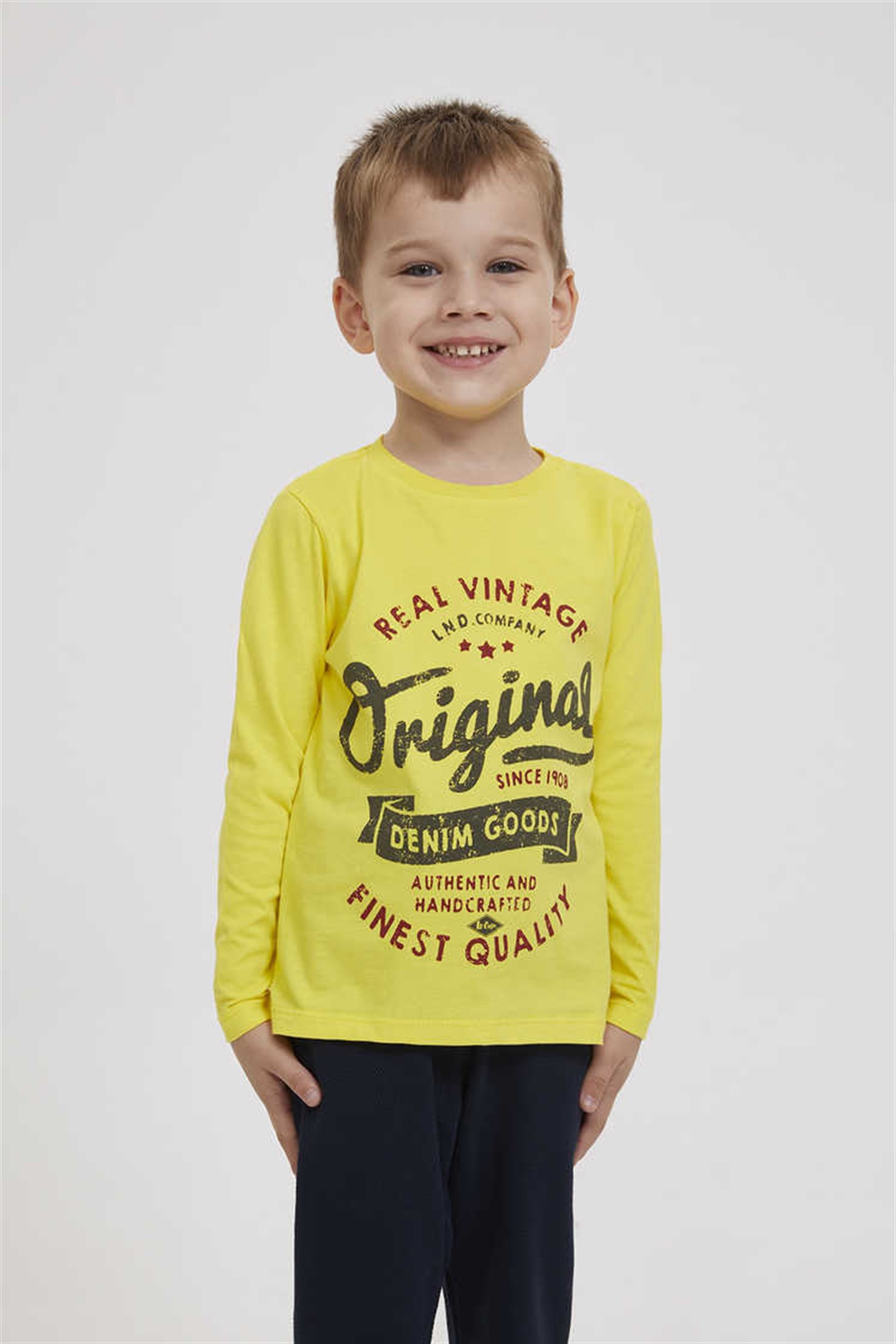 Carey Erkek Çocuk %100 Pamuk Sweatshirt Sarı
