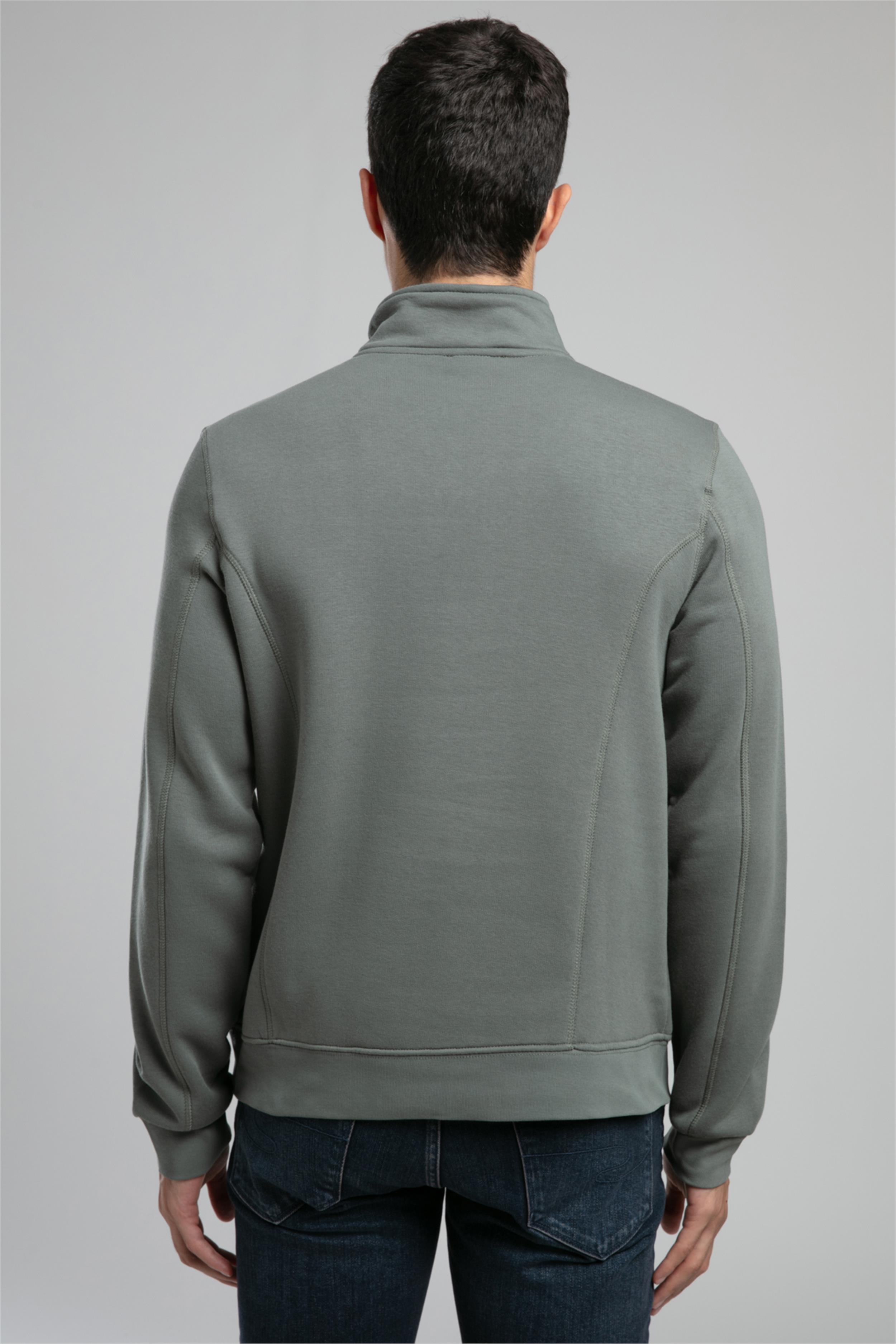 Ceaser Erkek Dik Yaka Sweatshirt Çağla Yeşili