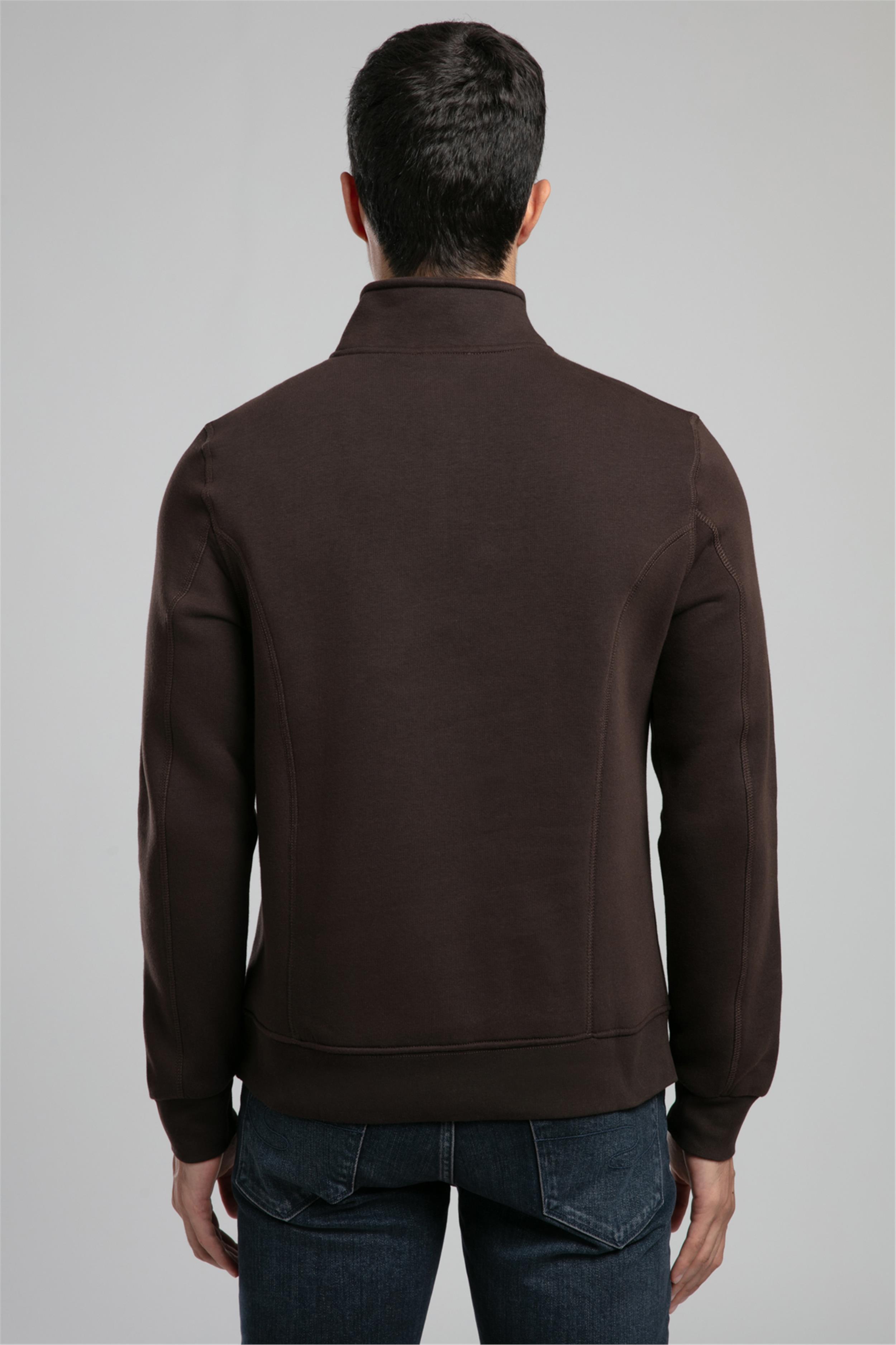 Ceaser Erkek Dik Yaka Sweatshirt Kahve