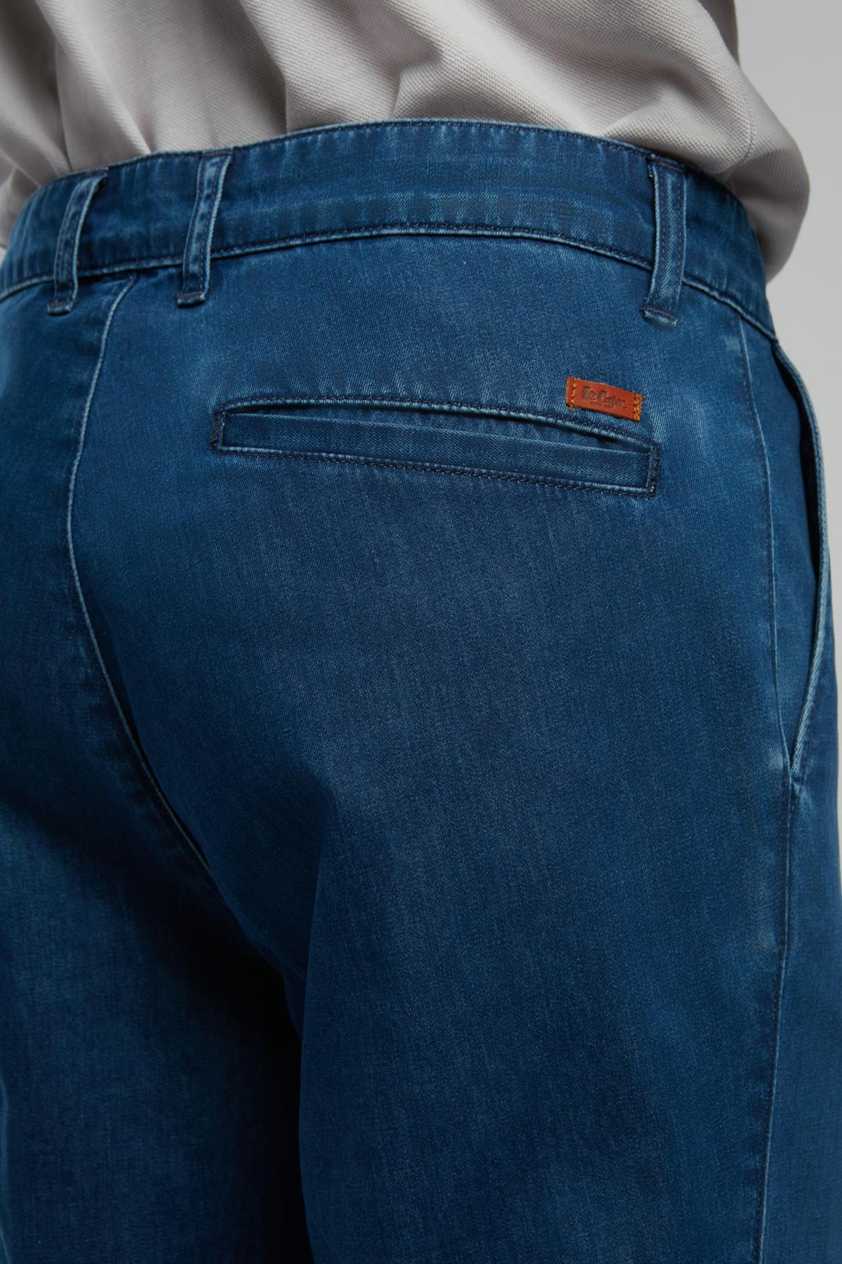 Chase Normal Bel Dar Kesim Düz Paça %100 Pamuk Mavi Erkek Jean Pantolon