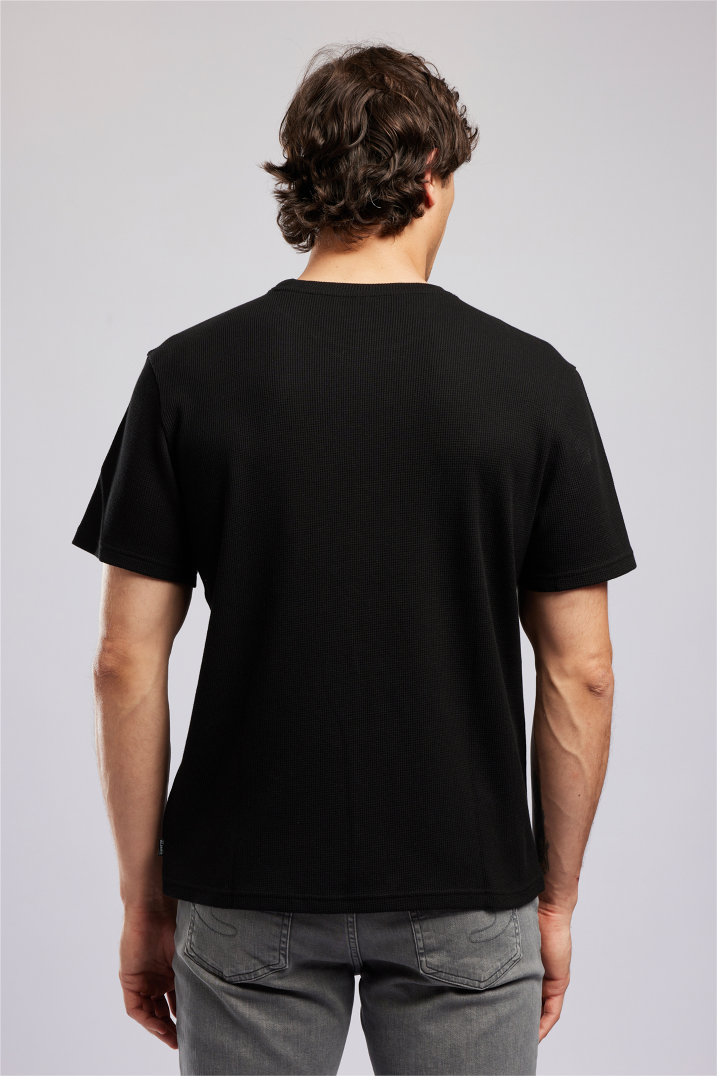 CONROY Erkek Regular Fit %100 Pamuk Baskılı Bisiklet Yaka T-Shirt Siyah