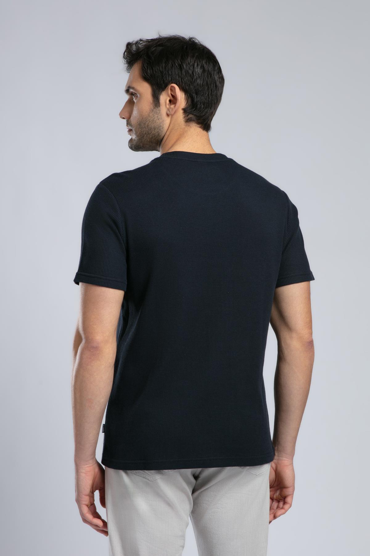 Conroy Erkek %100 Pamuk O Yaka T-Shirt Lacivert