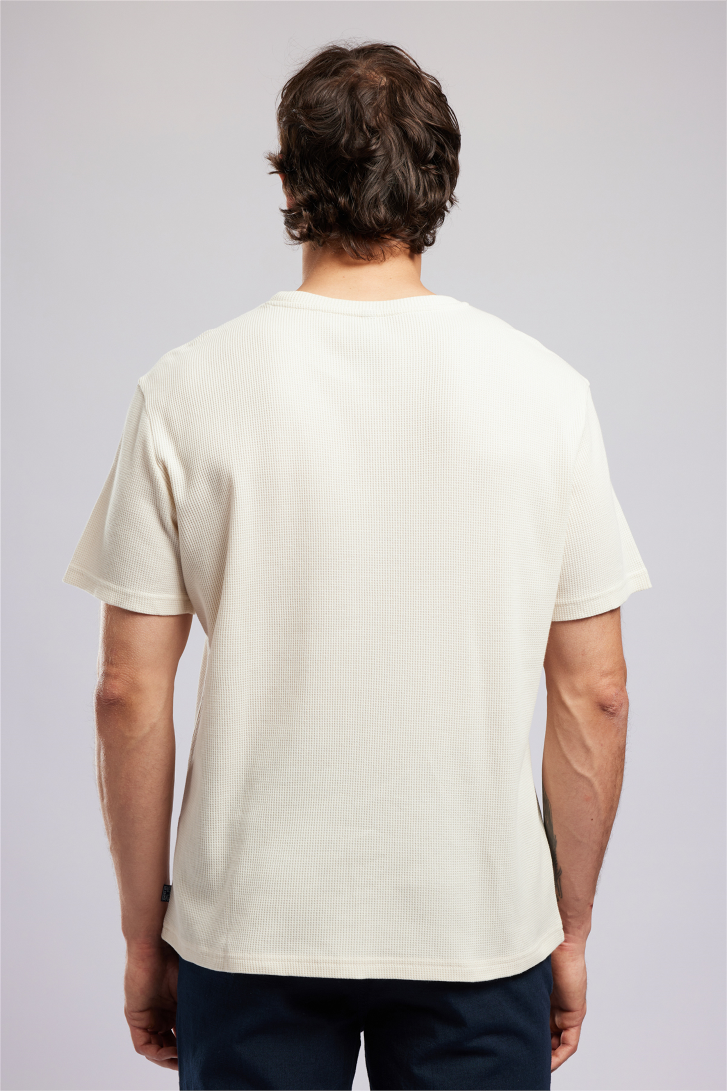 CONROY Erkek Regular Fit %100 Pamuk Baskılı Bisiklet Yaka T-Shirt Beyaz