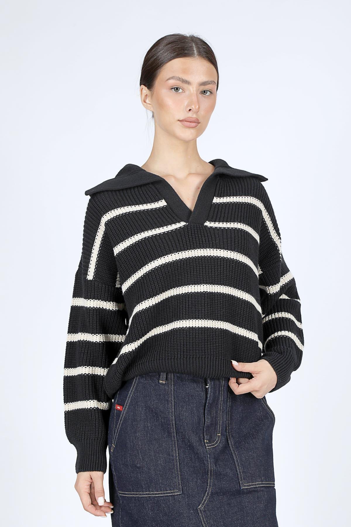 COP KADIN POLO YAKA TRİKO KAZAK