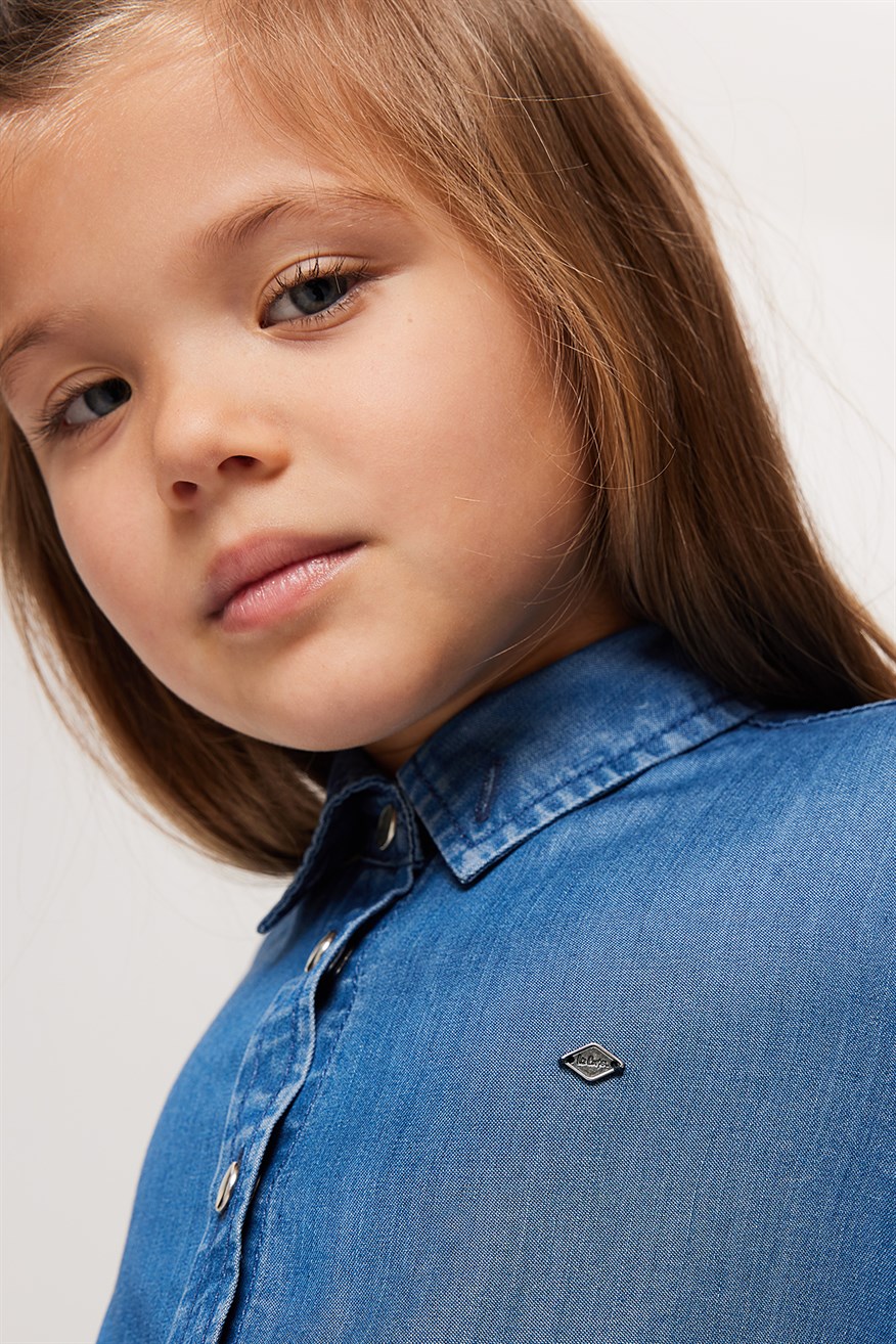 Cordelle Kız Çocuk Jean Elbise Denim