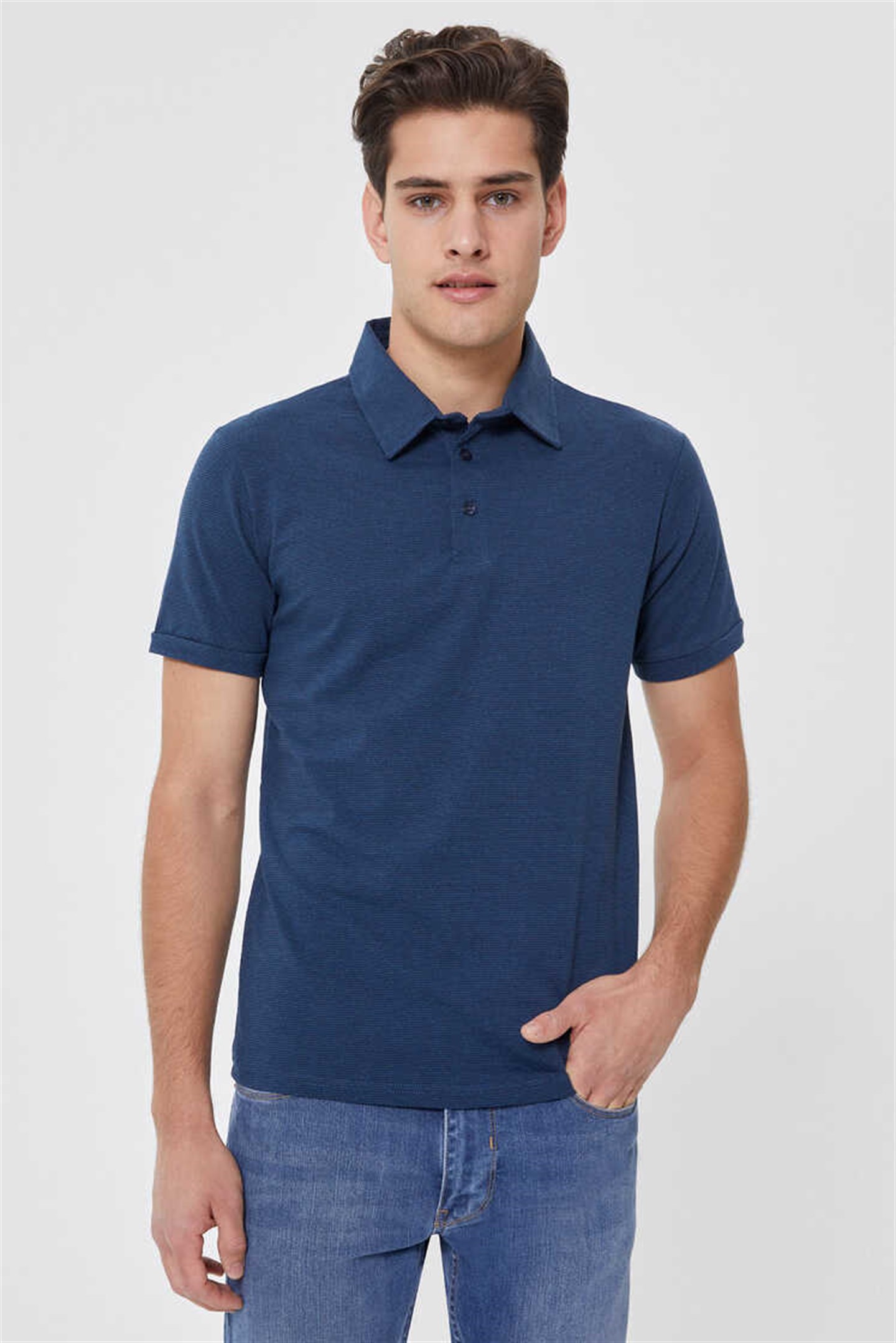 Daker Erkek Polo Yaka T-Shirt İndigo