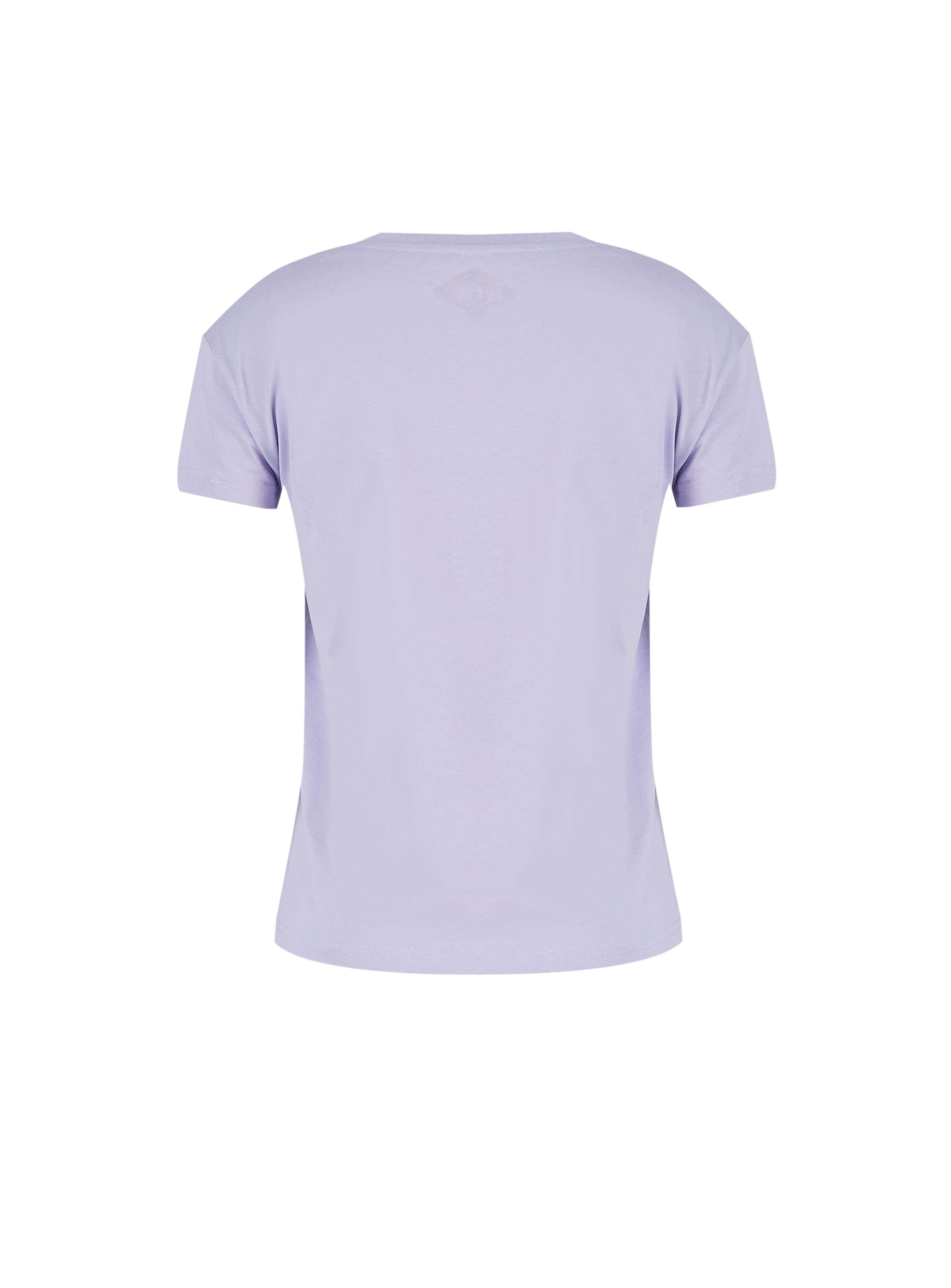 Della Kadın %100 Pamuk Bisiklet Yaka T-Shirt Lila