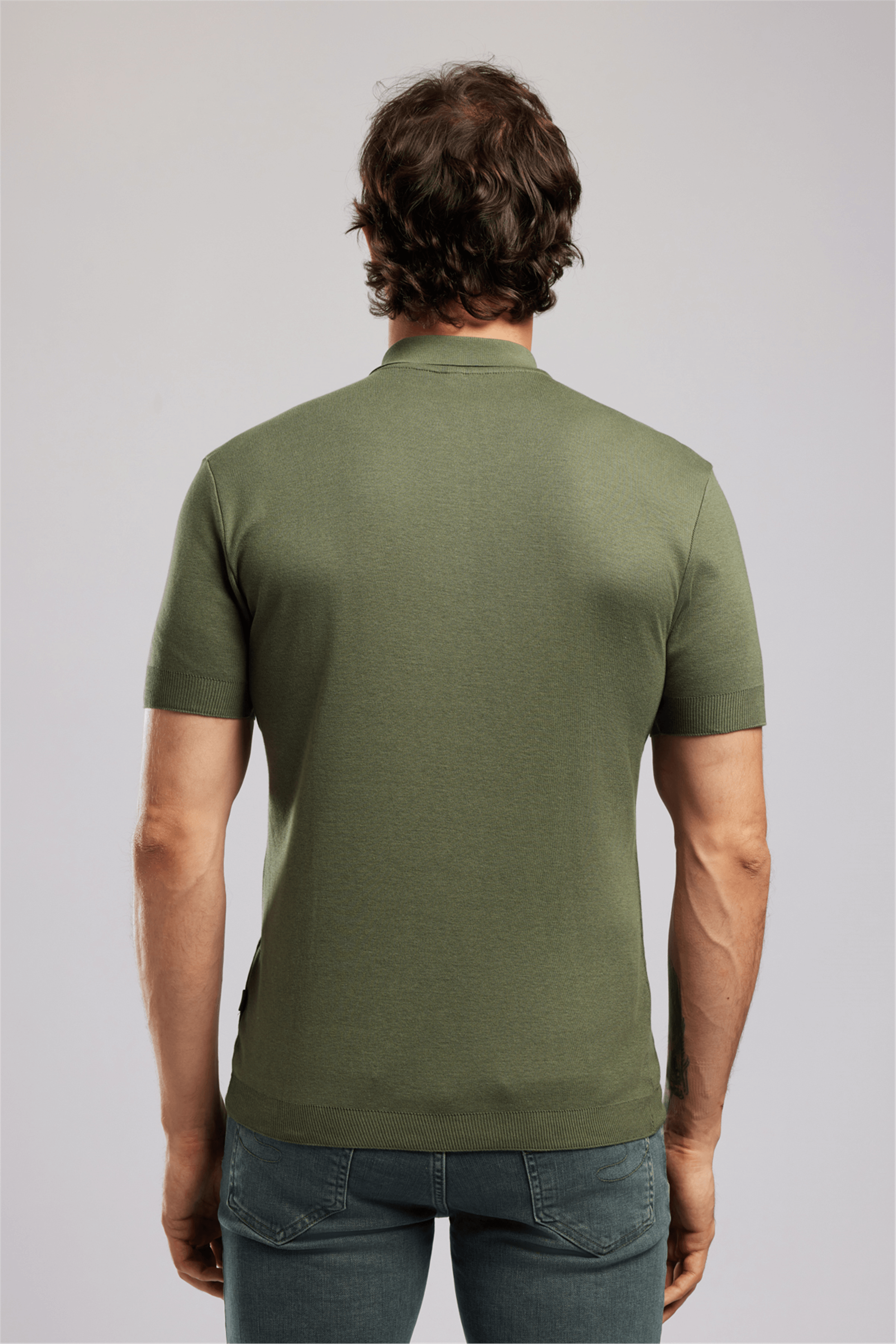 DENISE Erkek Regular Fit Basic Polo Yaka T-Shirt Yeşil