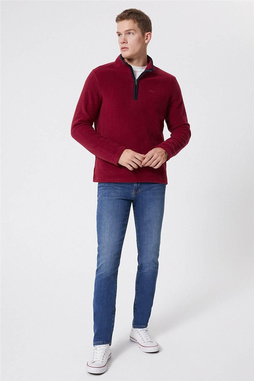 Dennis Erkek Dik Yaka Sweatshirt