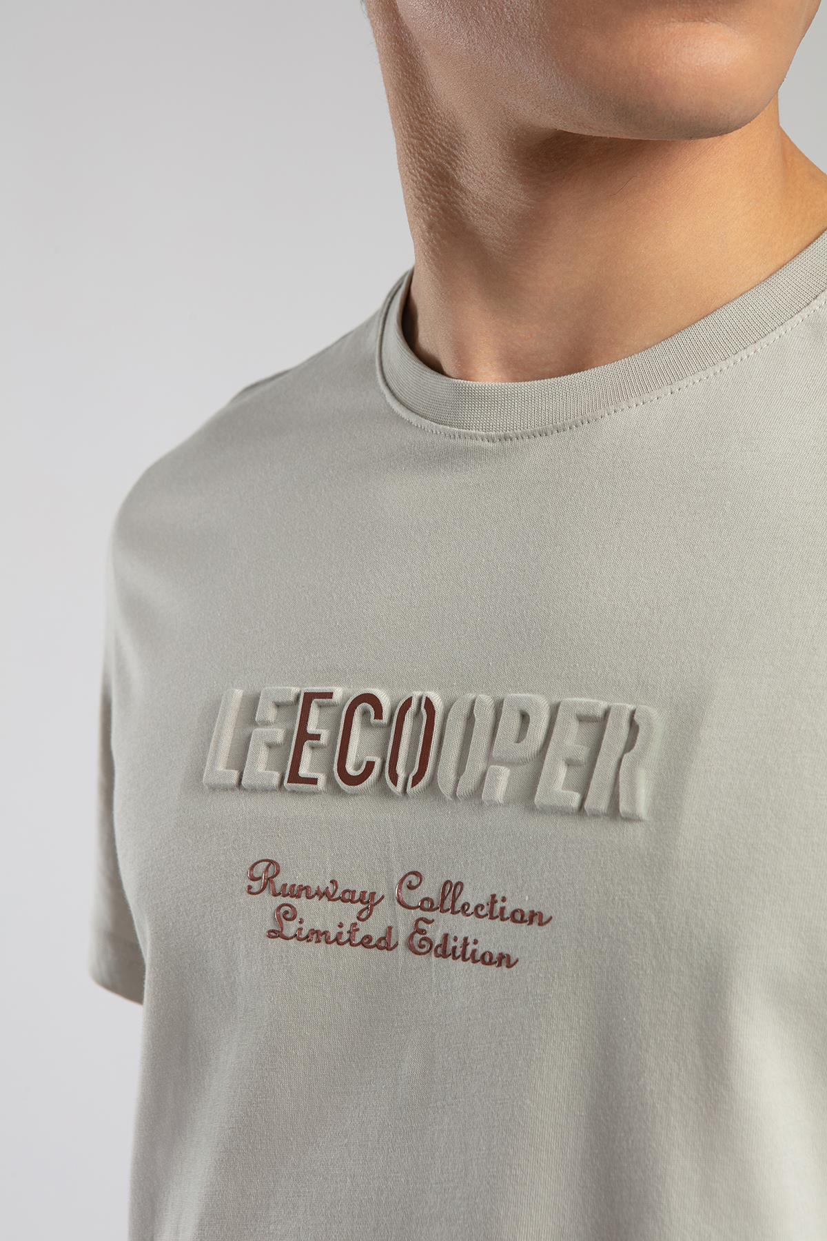 Desav Erkek %100 Pamuk O Yaka T-Shirt Taş