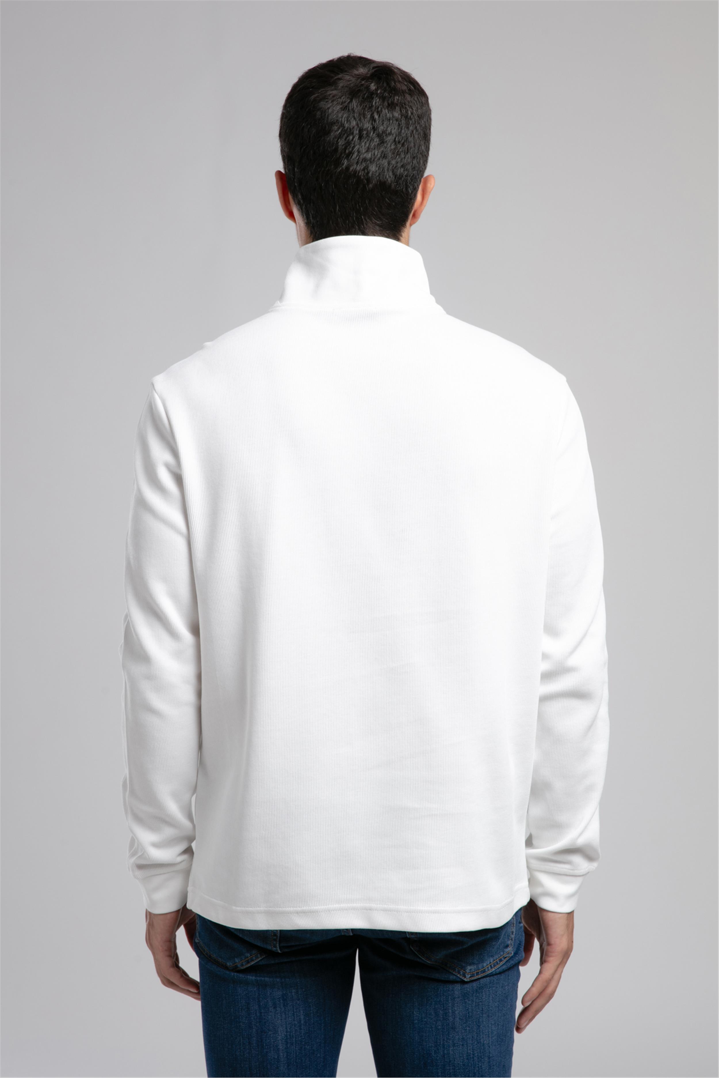 Desona Erkek Dik Yaka Sweatshirt Ekru