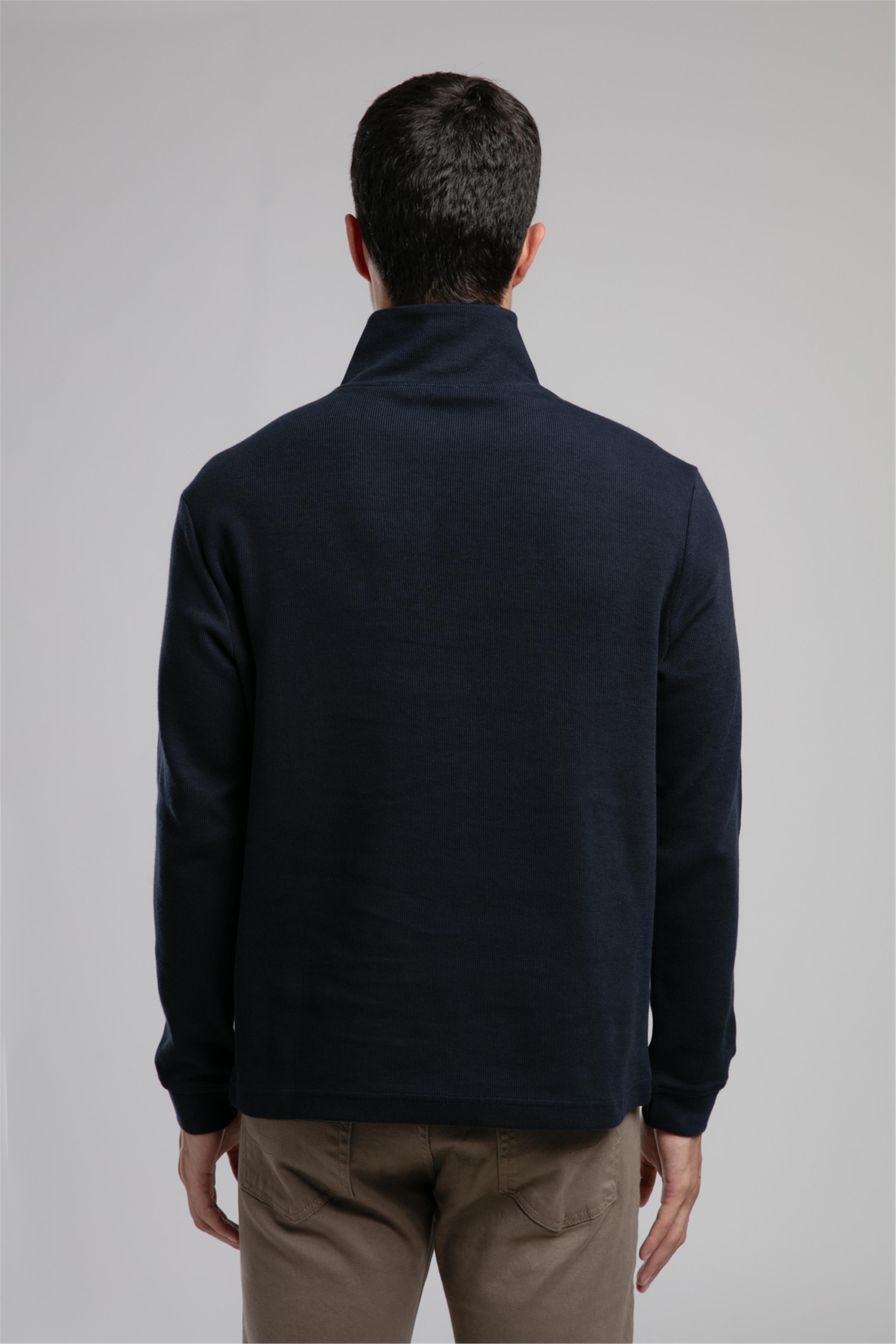 Desona Erkek Dik Yaka Sweatshirt Lacivert