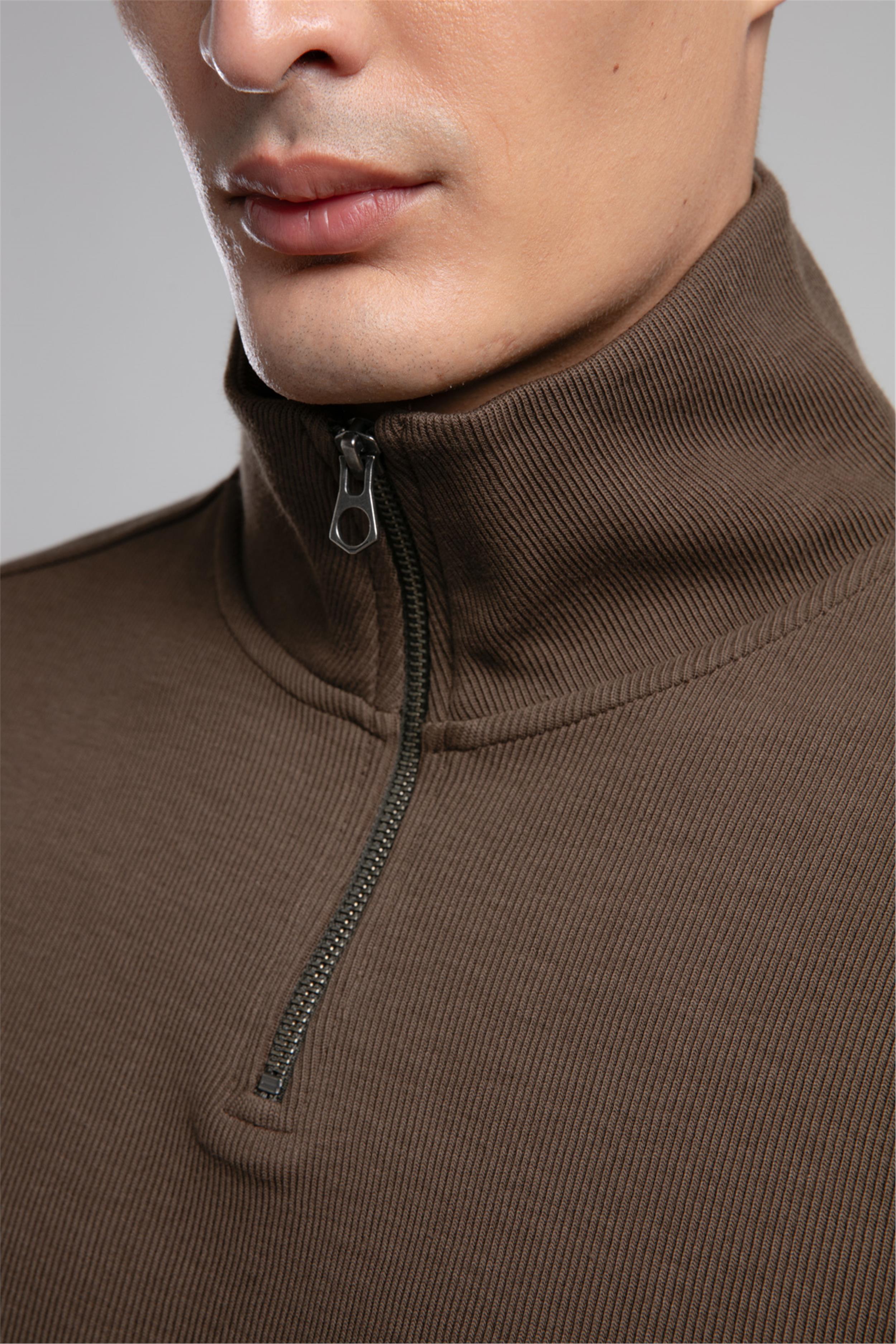 Desona Erkek Dik Yaka Sweatshirt Yeşil