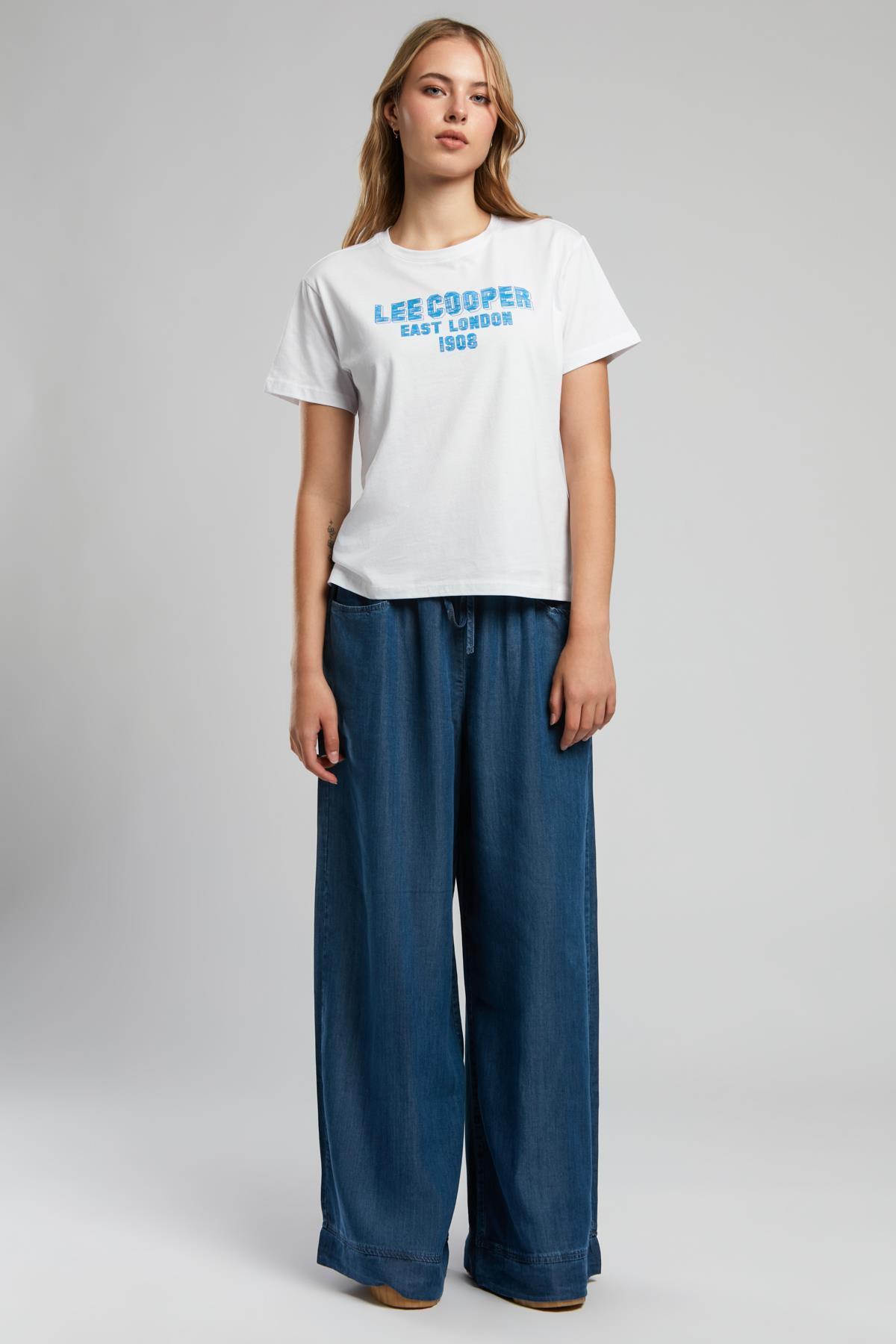 Digital Kadın O Yaka T-Shirt Beyaz