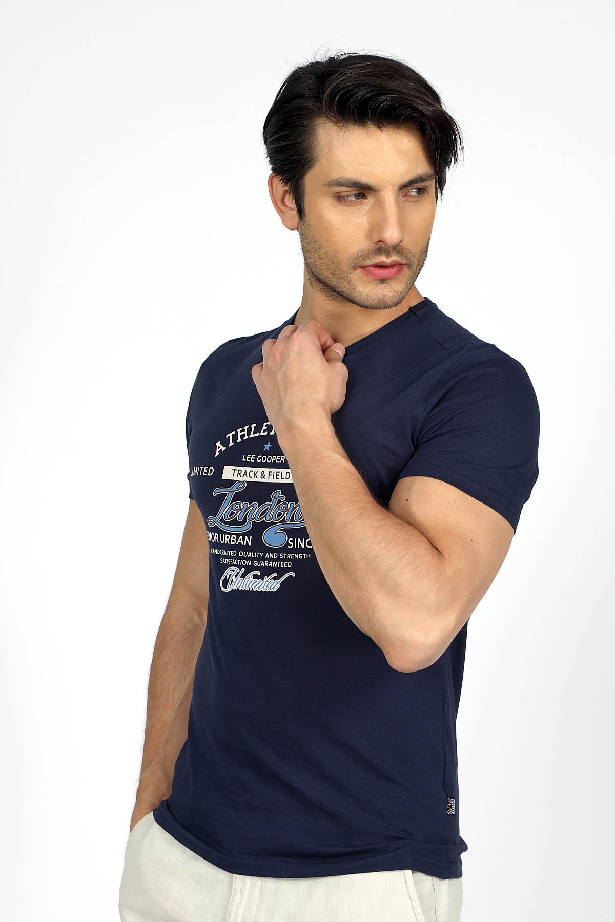 Divided Erkek %100 Pamuk O Yaka T-Shirt Lacivert