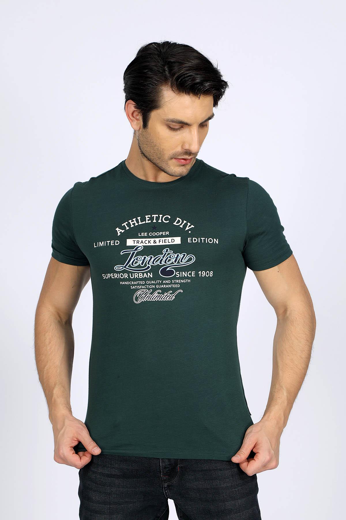 Divided Erkek %100 Pamuk O Yaka T-Shirt Yeşil